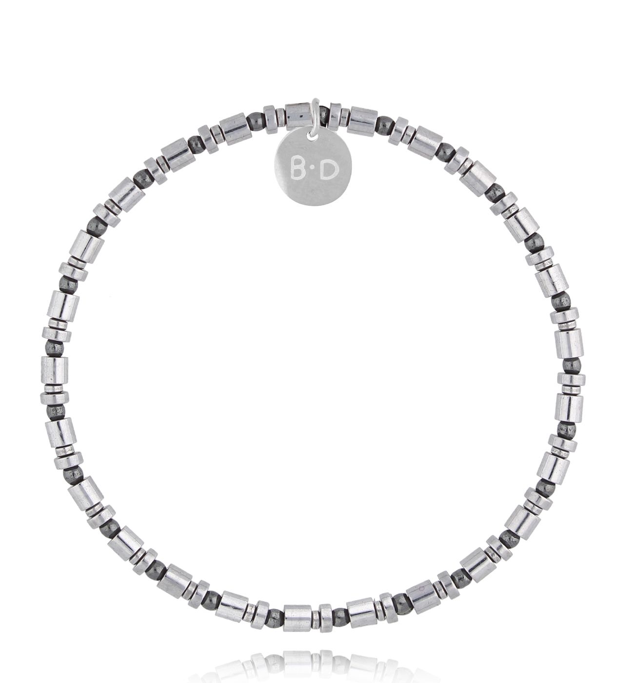 Bransoletka srebrna z hematytami Baradili BTW2623