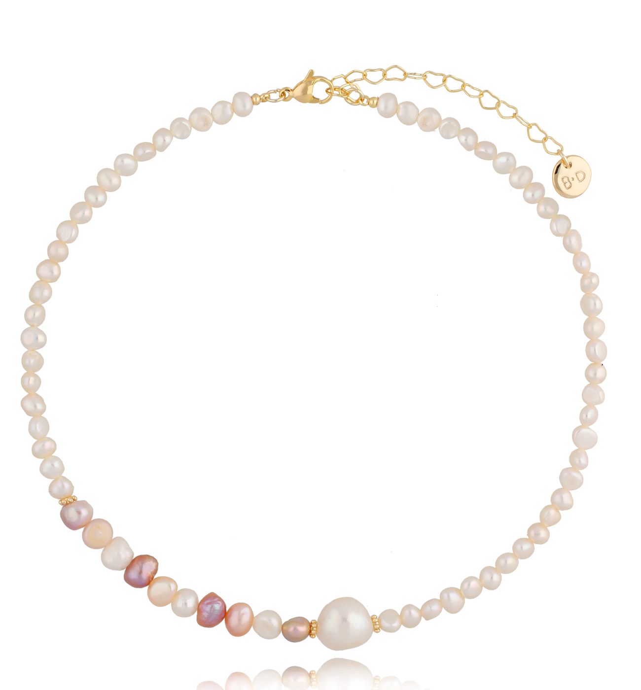 Naszyjnik z różowymi perłami Jenna NPE0098