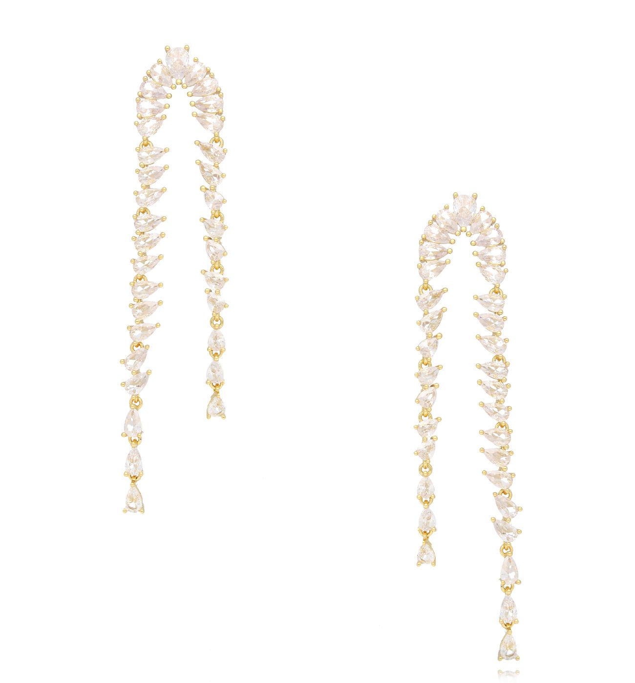 Kolczyki z transparentnymi kryształkami Anna - By Dziubeka