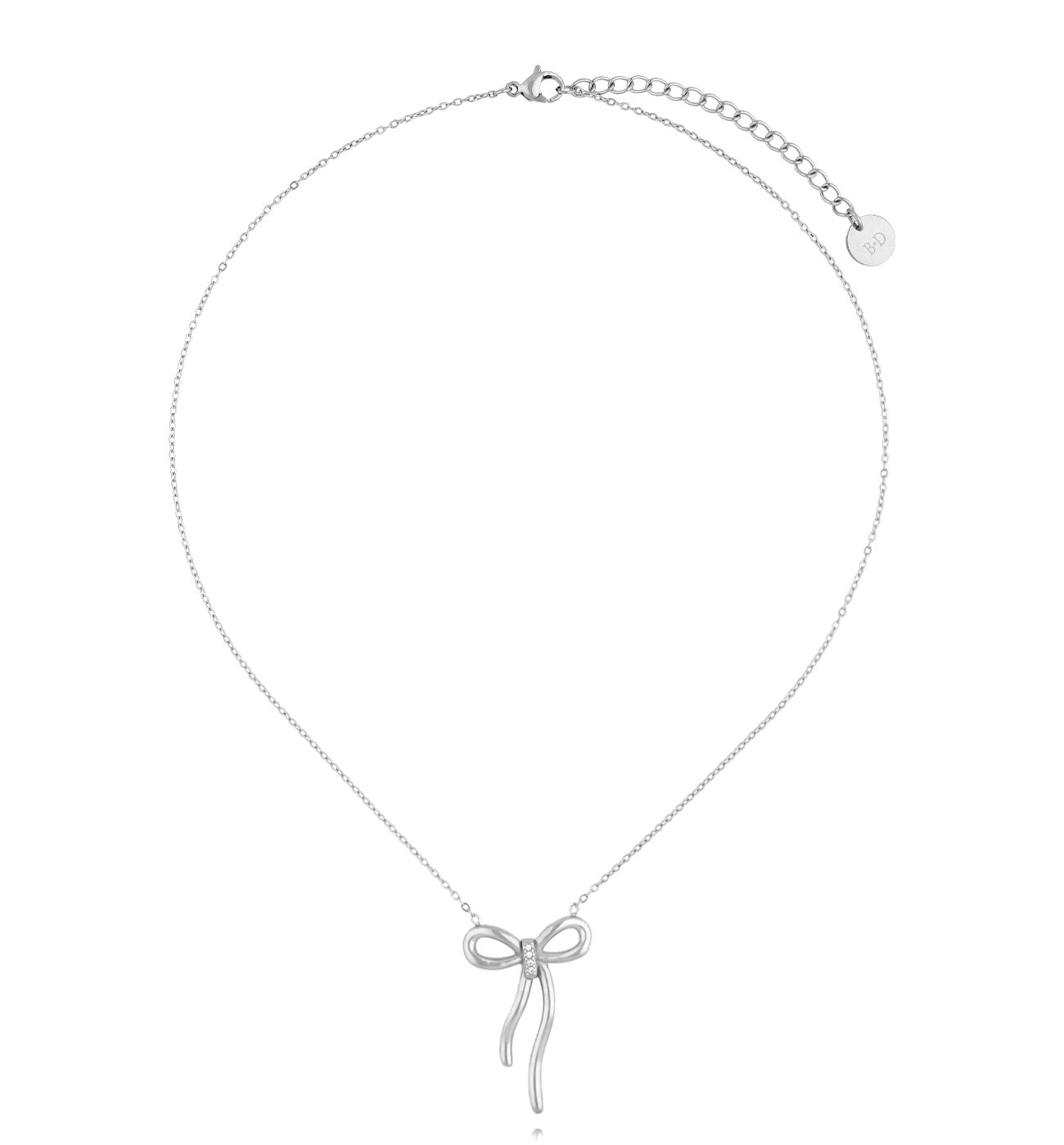 Naszyjnik z kokardką srebrny Radiant Bow NSA1269