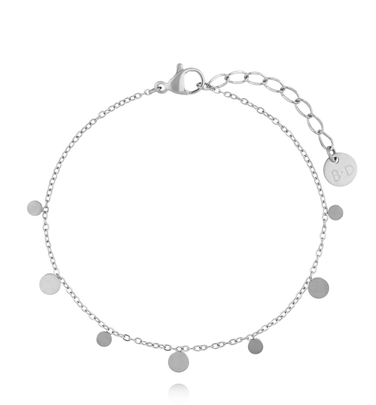 Bransoletka z dyskami srebrna BSY0344