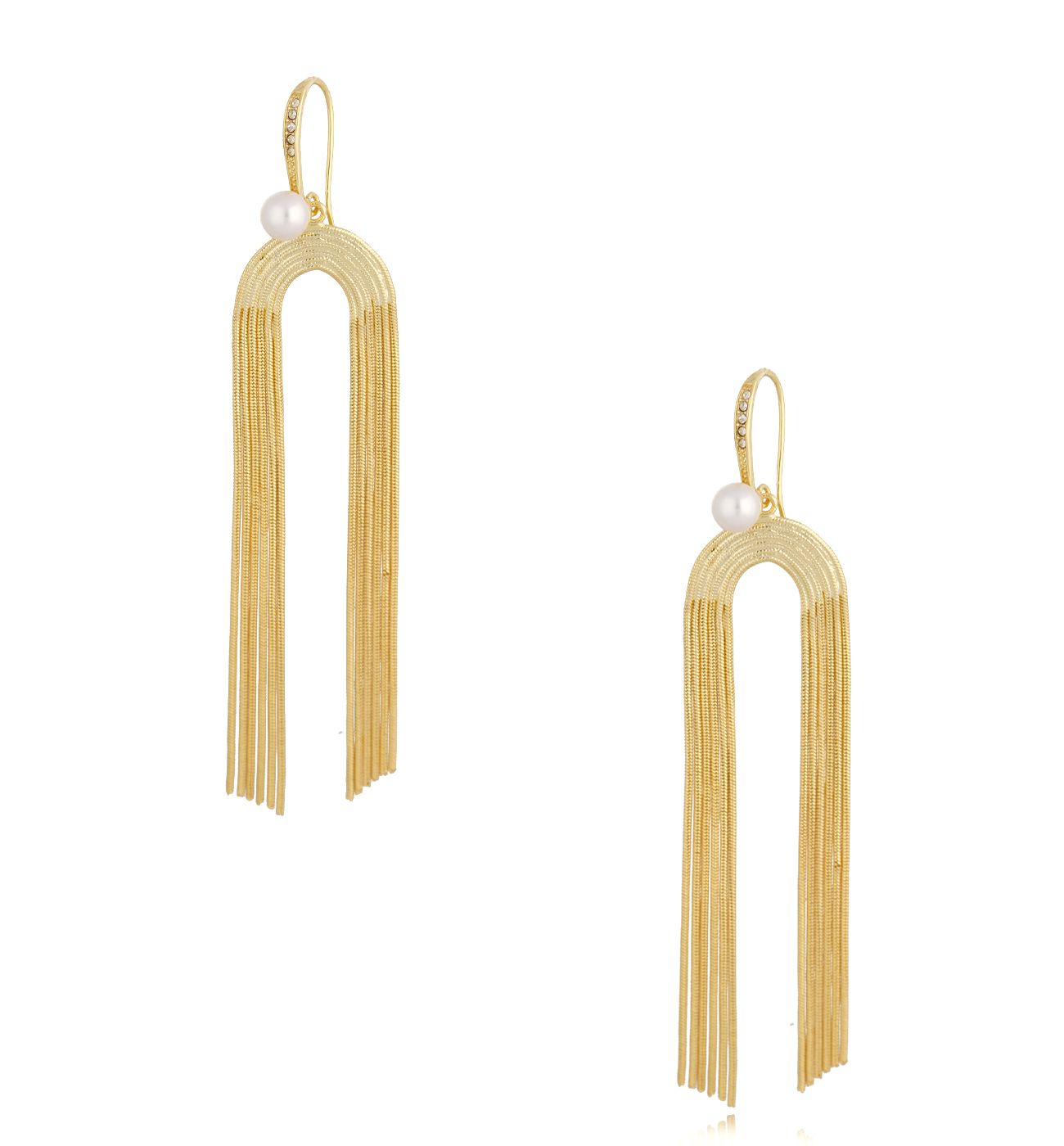 Kolczyki złote z perłą Gold Rainbow - By Dziubeka