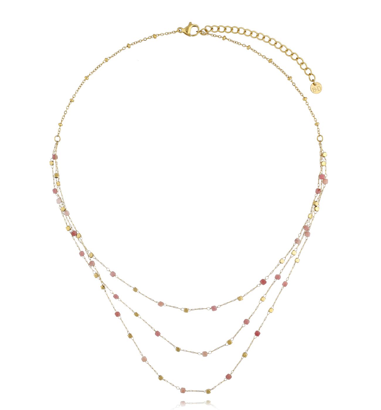 Naszyjnik z różowymi opalami Temple of the Sun - By Dziubeka