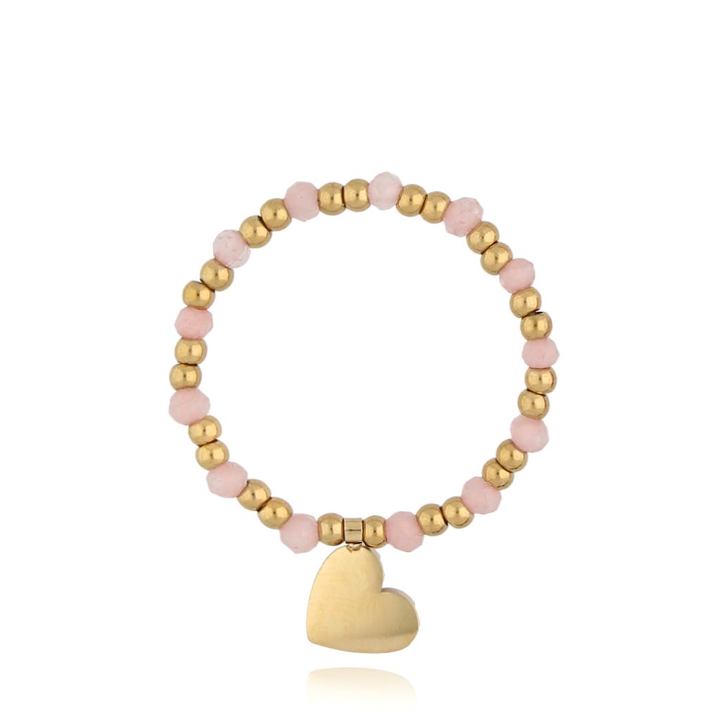 Pierścionek z kwarcami i sercem Wildhaven PSC0416