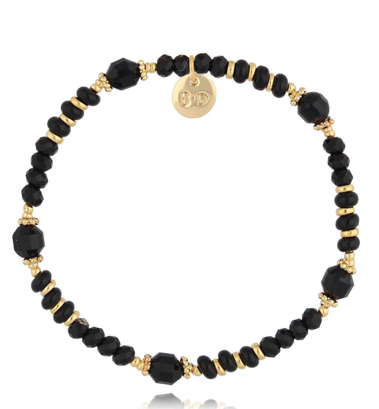 Bransoletka czarna z agatami - By Dziubeka