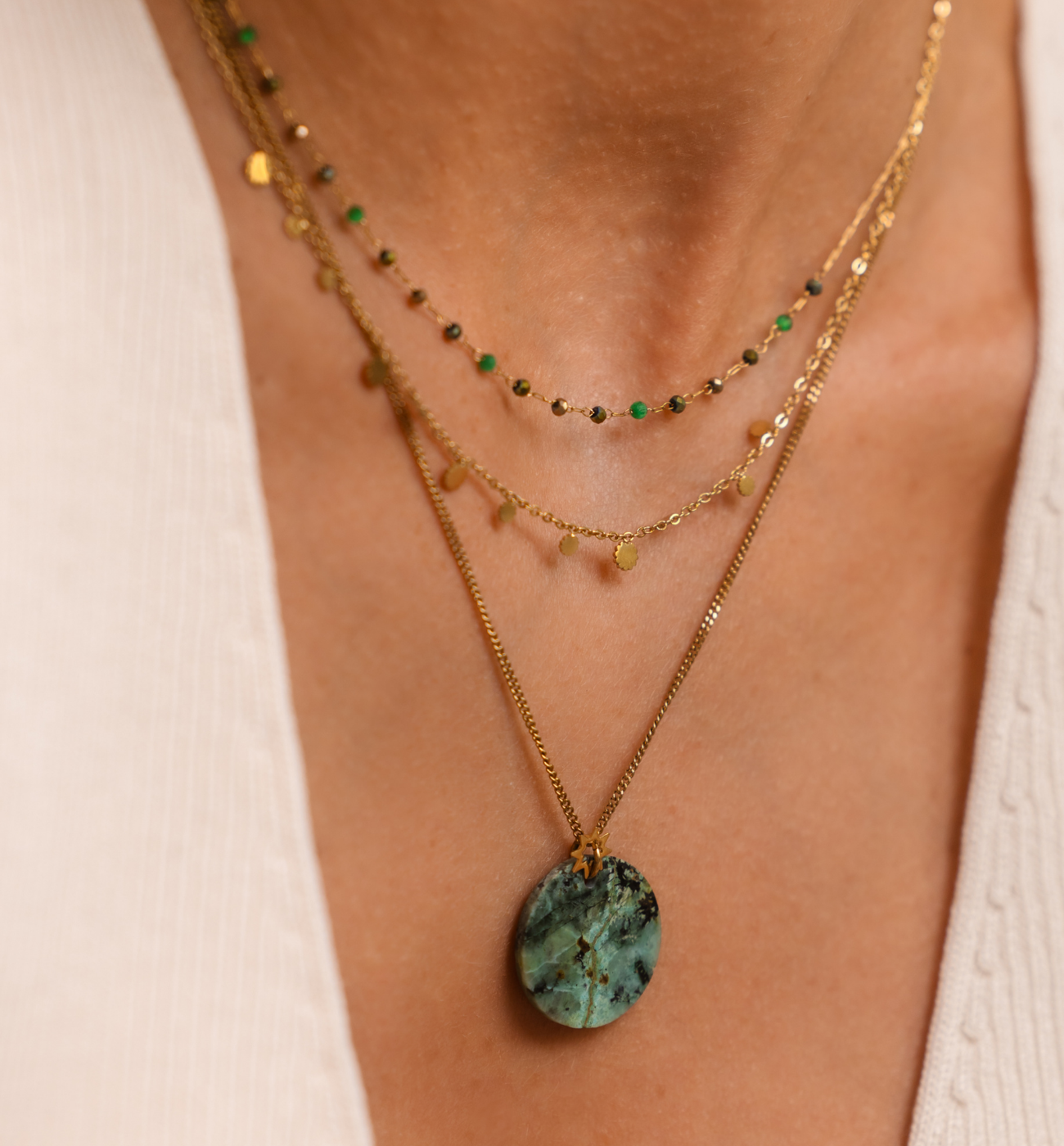 Naszyjnik z turkusem afrykańskim Island Elegance NPA1227