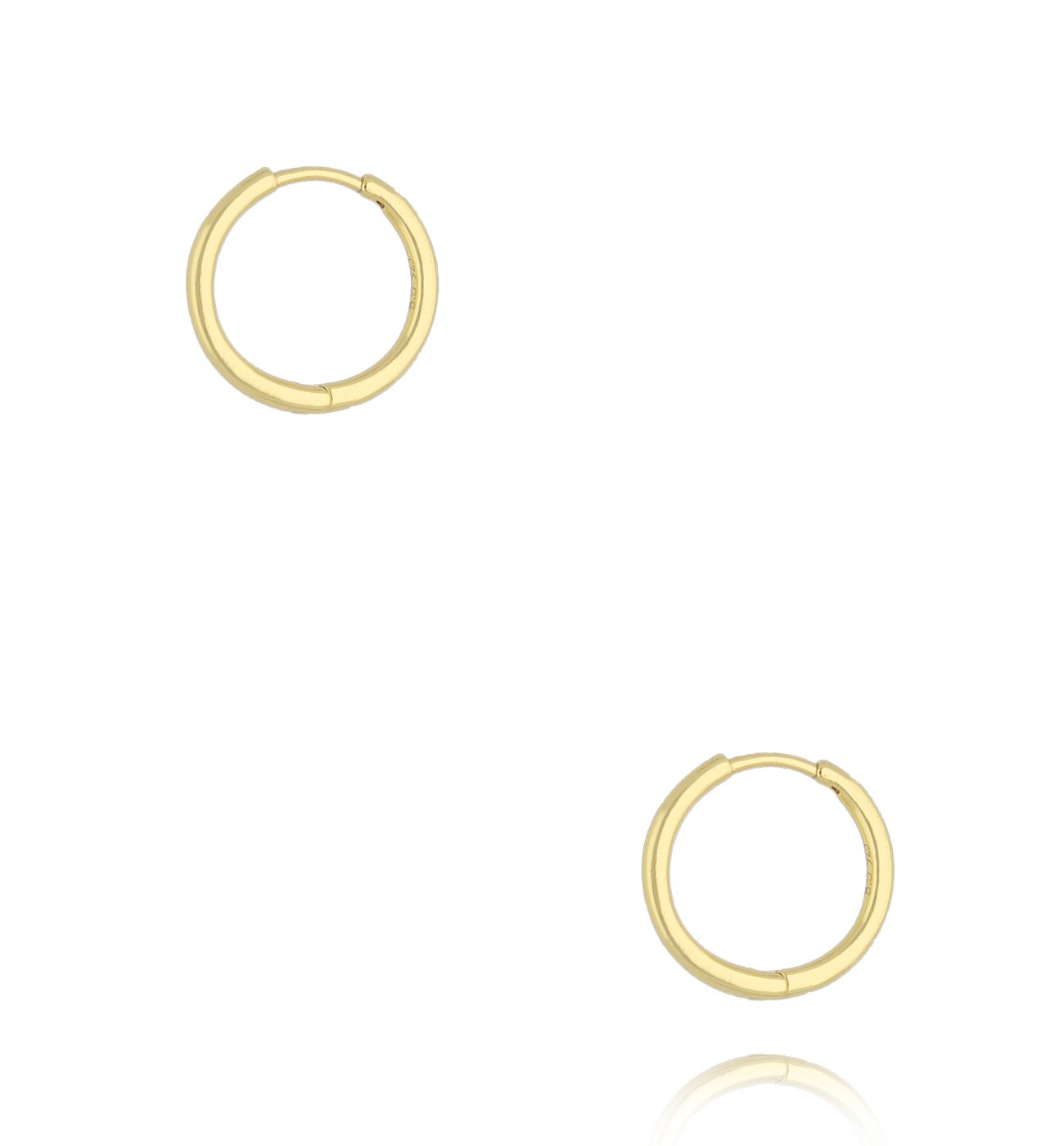 Kolczyki kółka złote małe KFA0103 - By Dziubeka