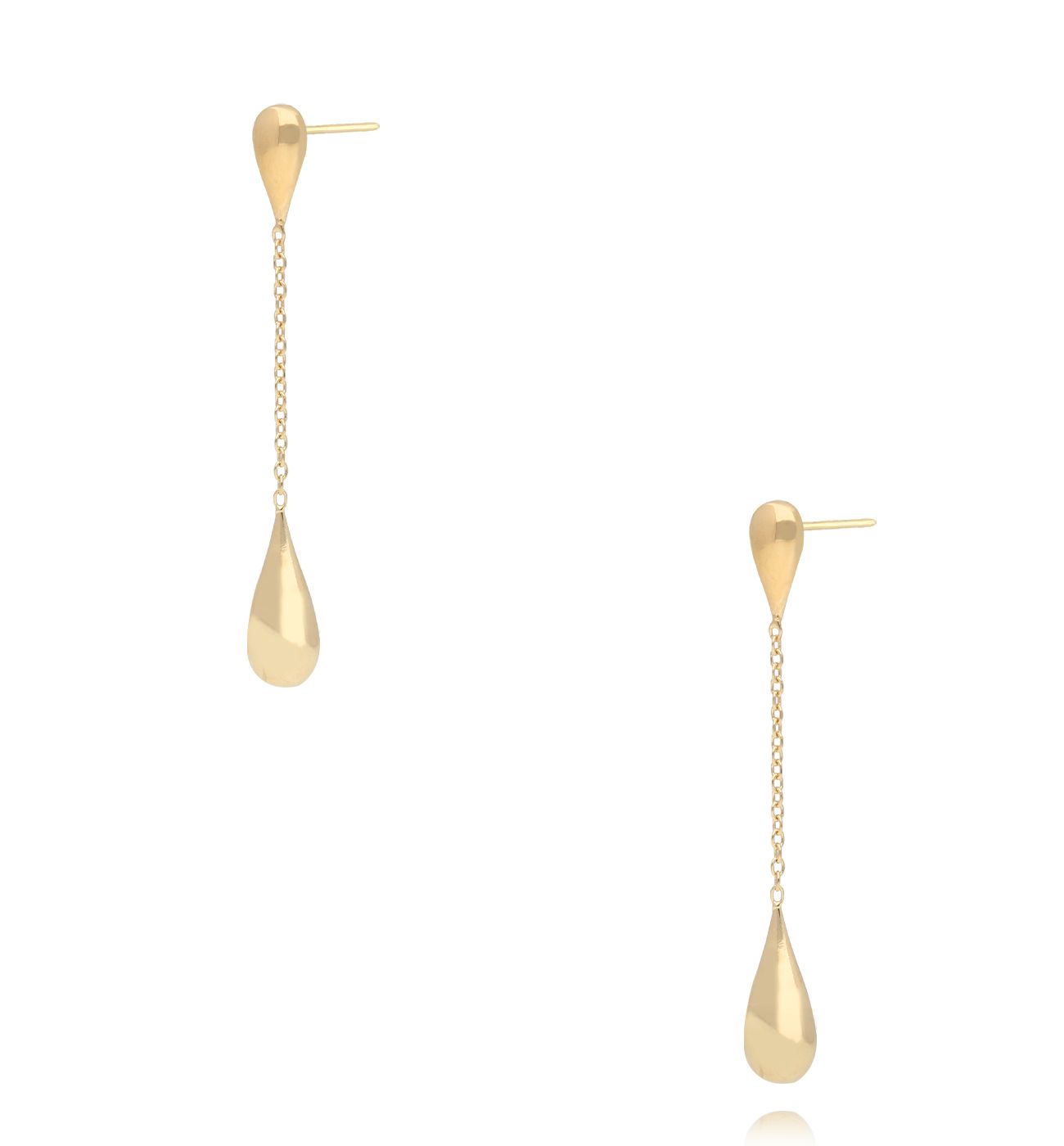 Kolczyki krople złote KGG0044 - By Dziubeka