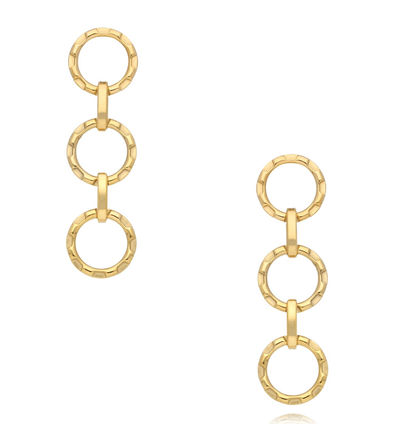 Kolczyki z kółkami złote KSY0531 - By Dziubeka