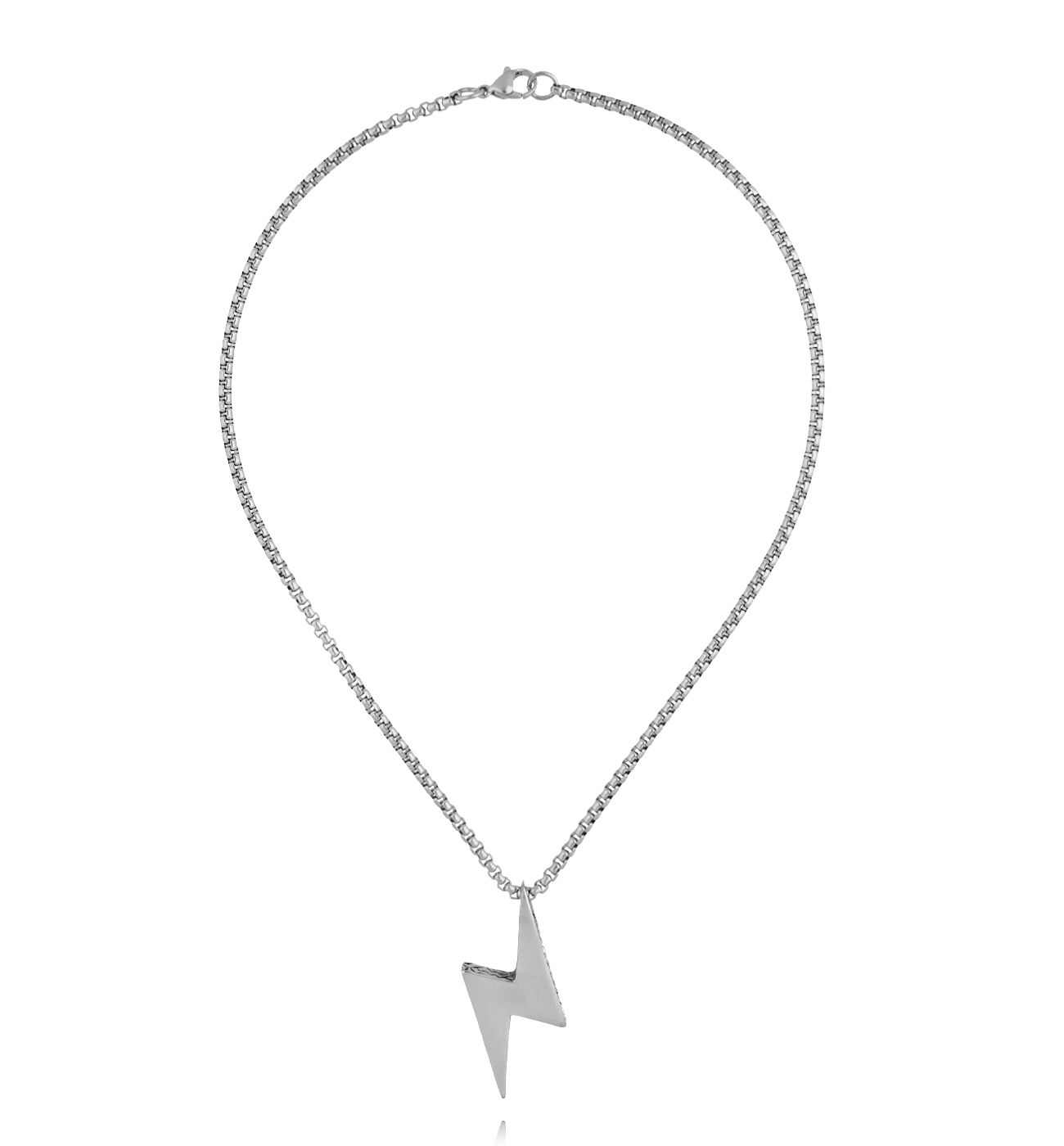Naszyjnik ze srebrną błyskawicą męski - By Dziubeka