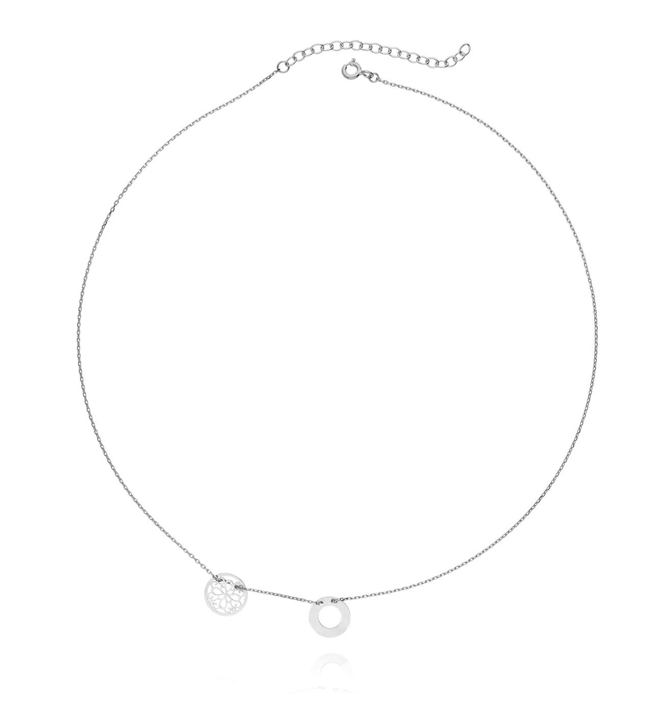 Naszyjnik srebrny z kółeczkami NSE0030