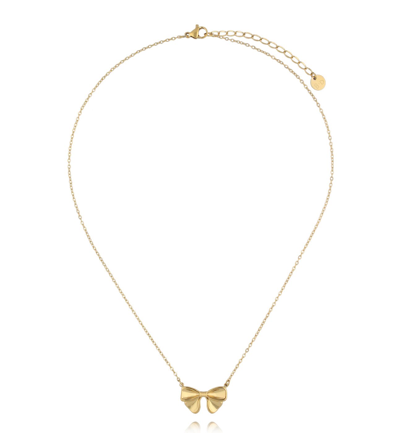 Naszyjnik z kokardką złoty NSY0475