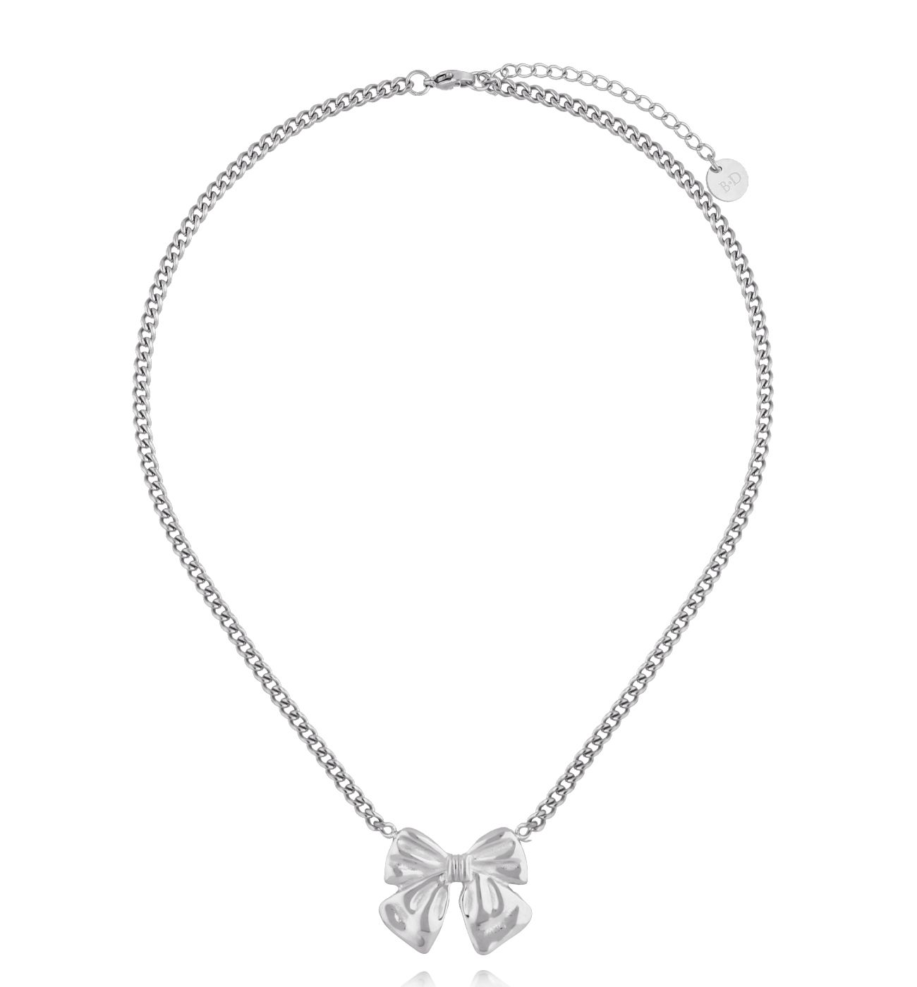 Naszyjnik z kokardką srebrny NSA1359
