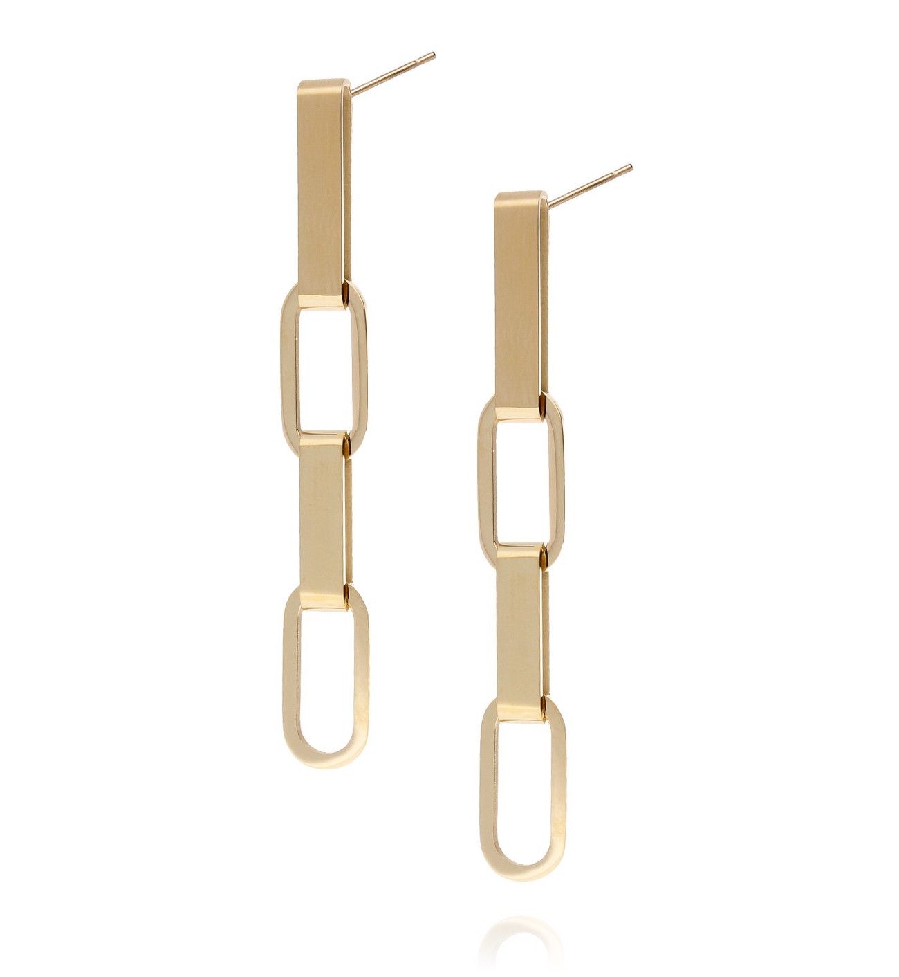 Kolczyki złote łańcuchy ze stali szlachetnej - By Dziubeka