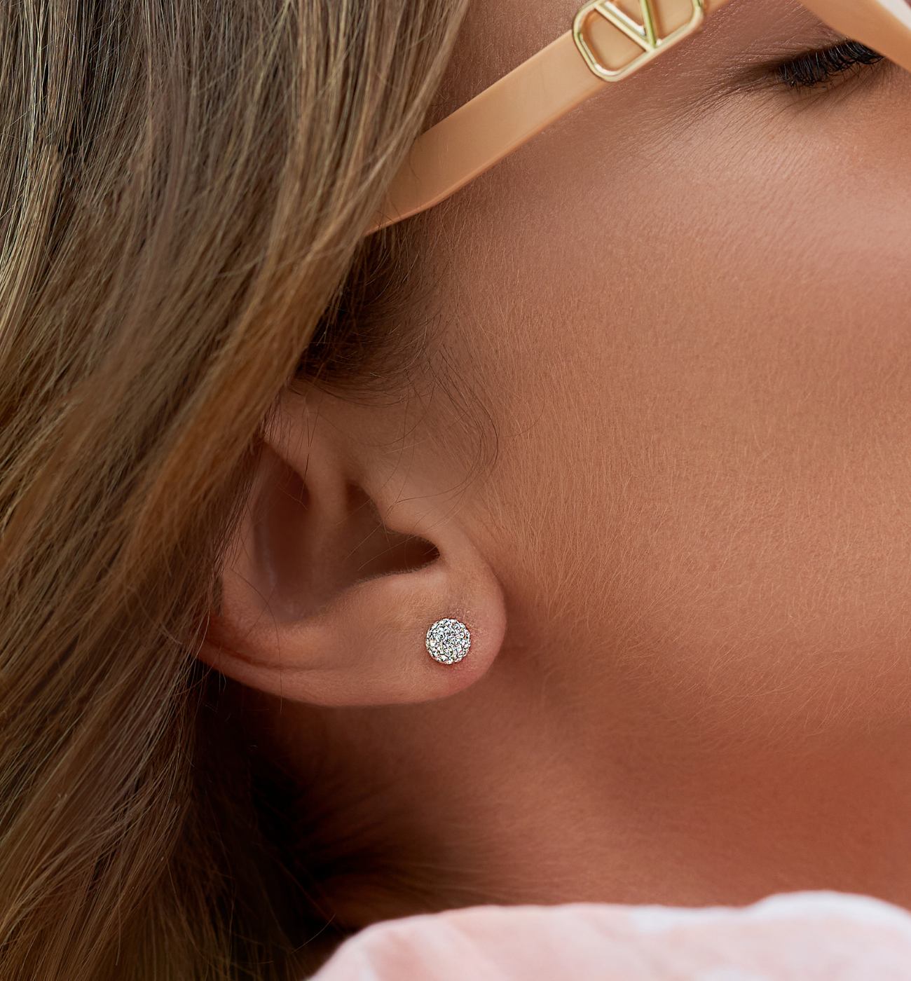 Kolczyki z cyrkoniami srebrne okrągłe Diamants KSA1097