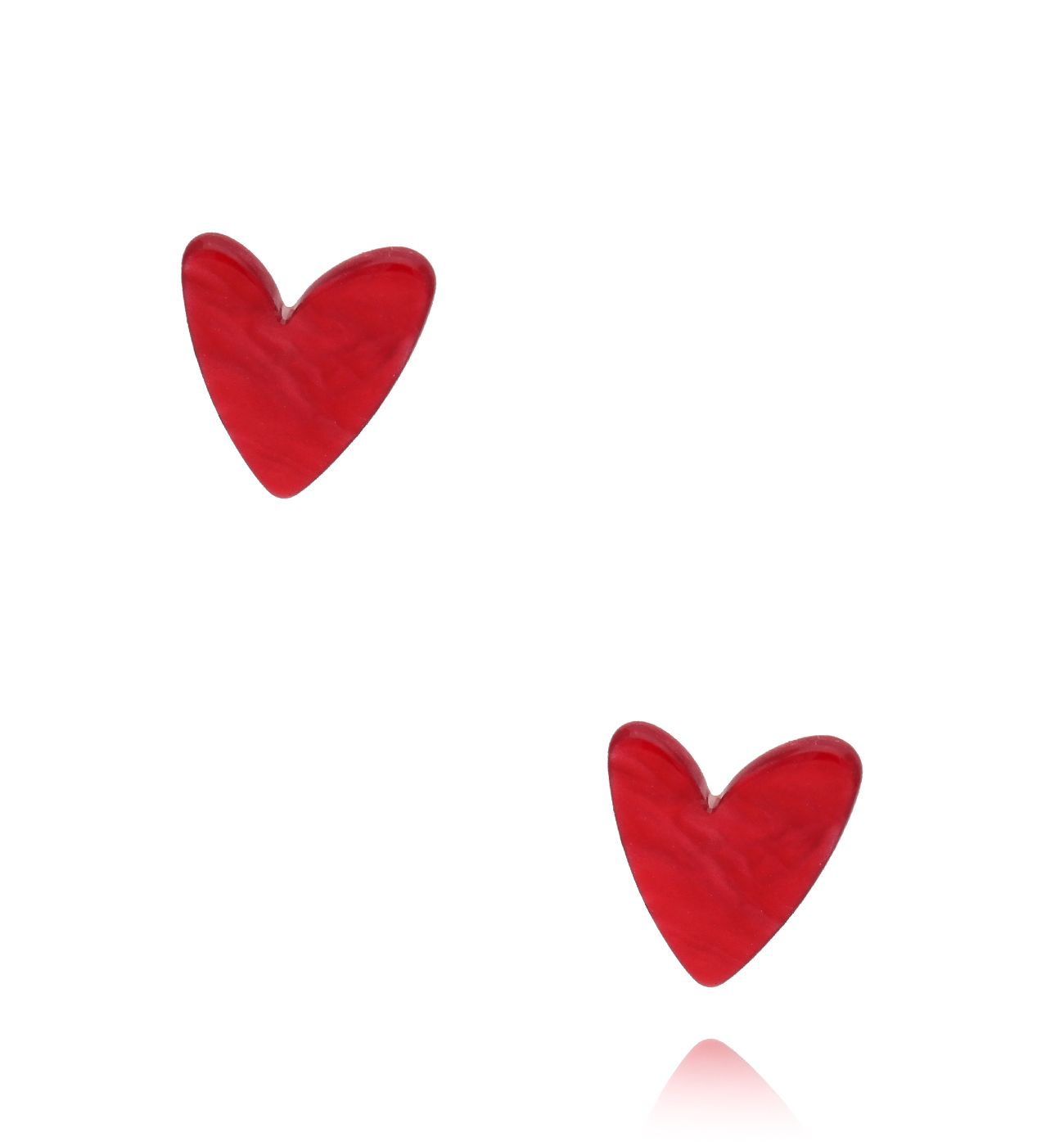Kolczyki czerwone serca Siapiccia KZA0315 - By Dziubeka