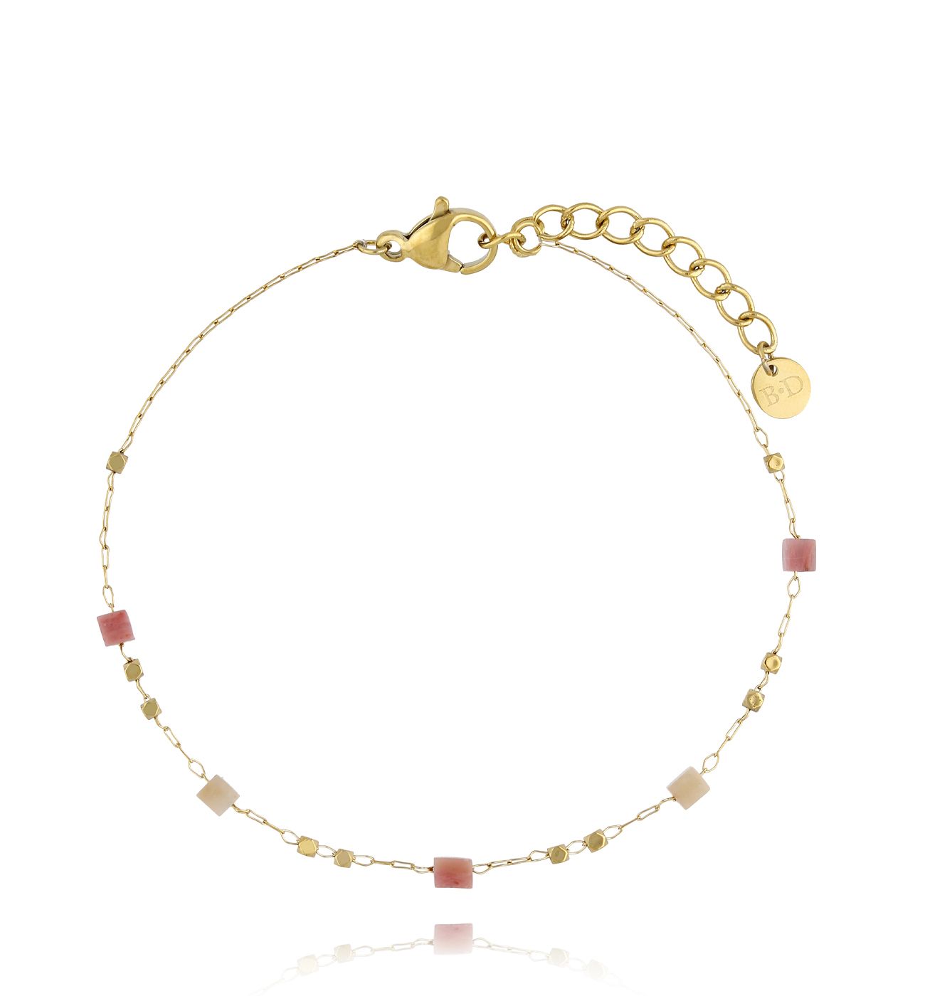 Bransoletka z różowymi opalami Temple of the Sun - By Dziubeka