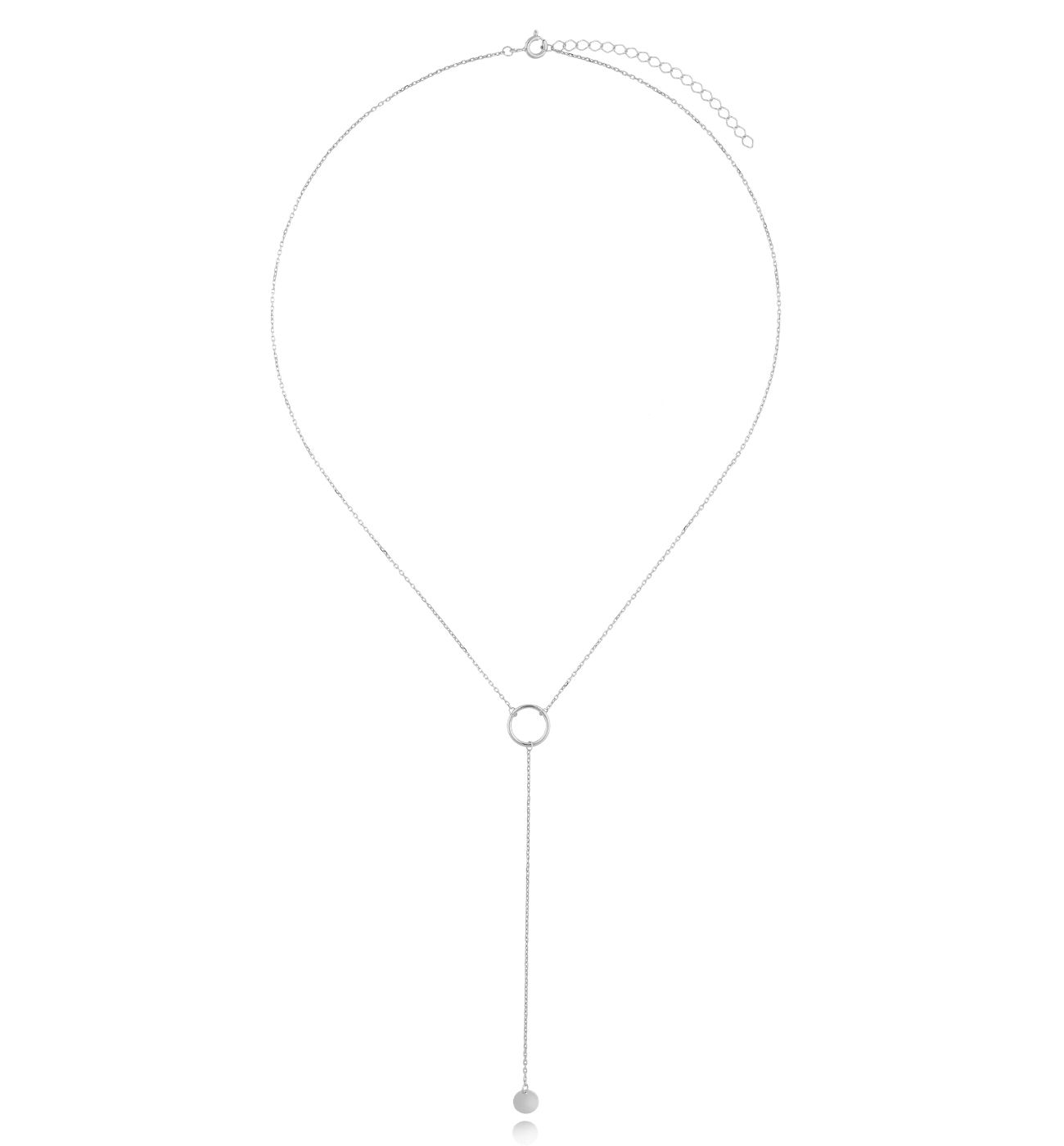 Naszyjnik srebrny z krawatką Haydée NSE0179