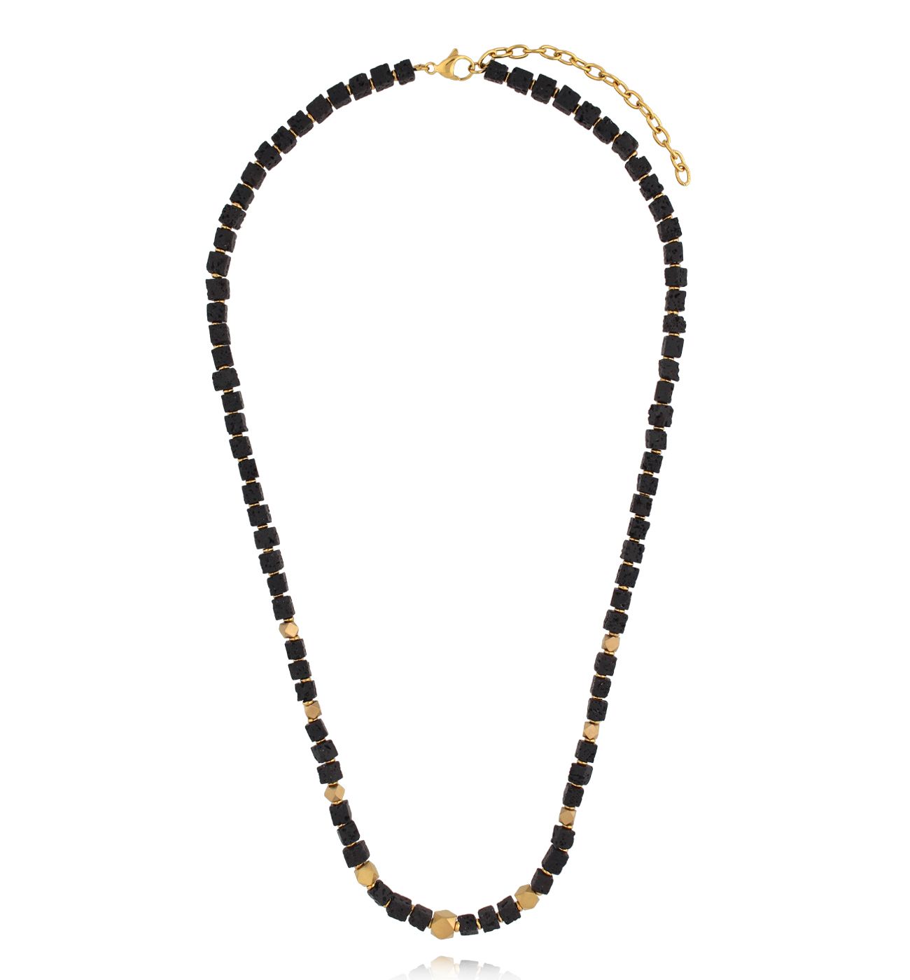 Naszyjnik z lawą wulkaniczną męski - By Dziubeka