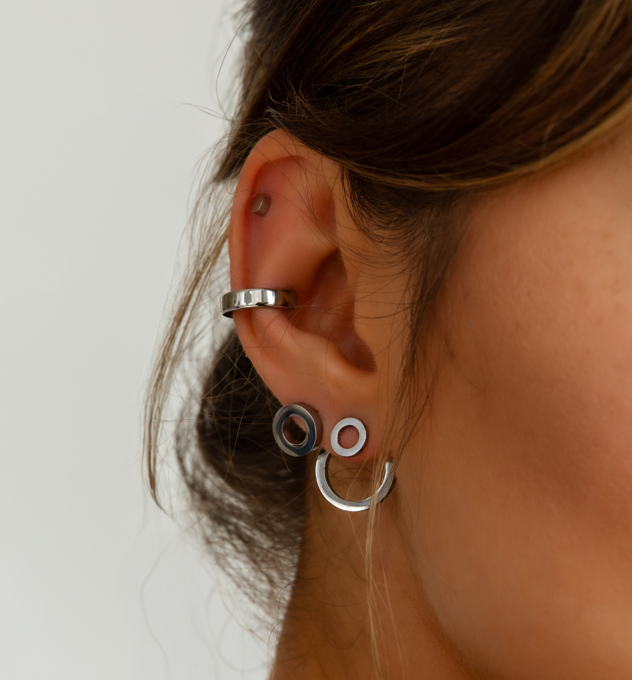 Zestaw srebrnych kolczyków Z0498