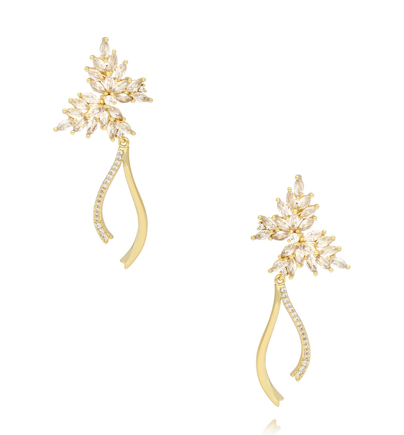 Kolczyki motylki z kryształkami - By Dziubeka