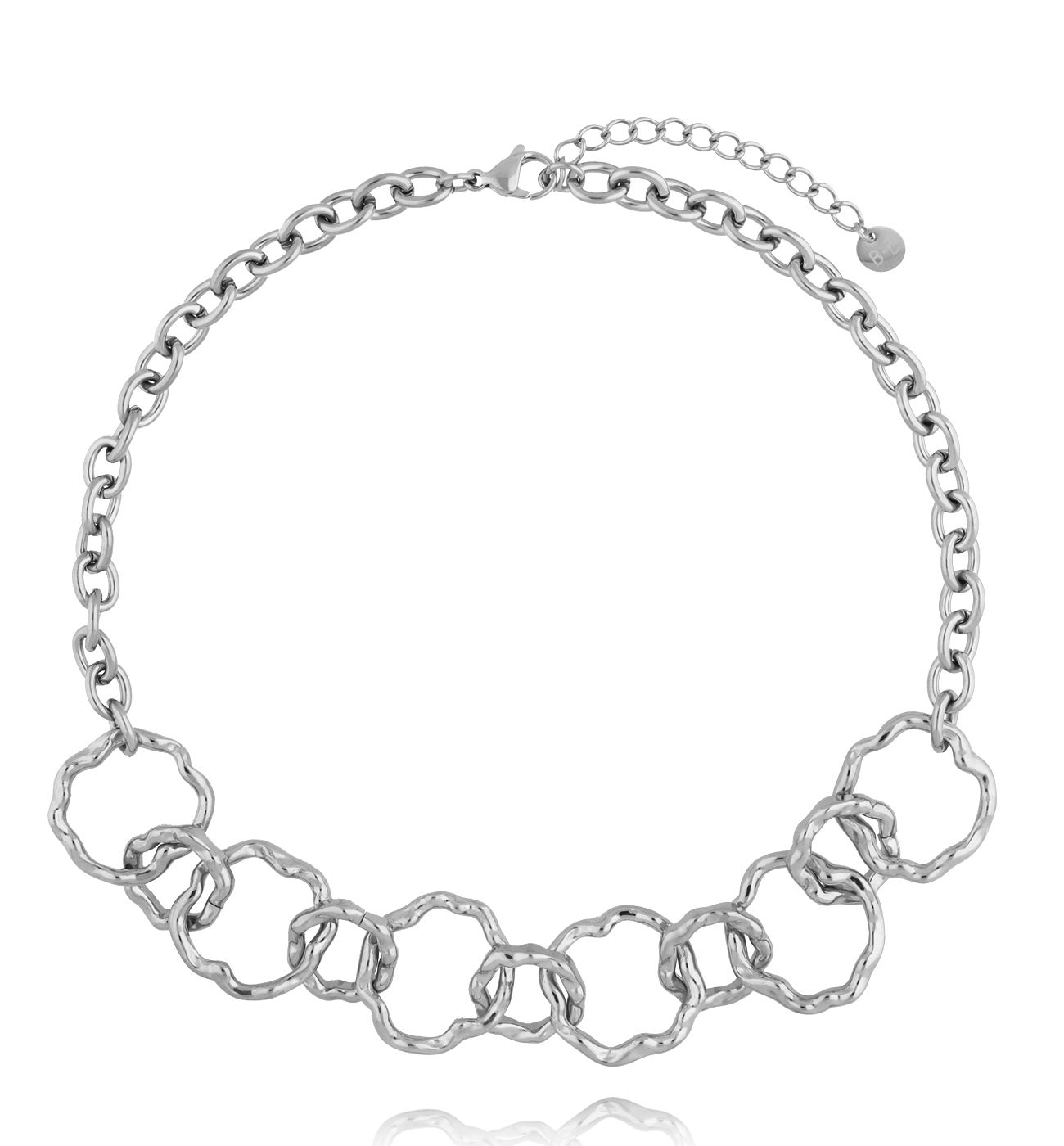 Naszyjnik z kółkami srebrny NSY0520