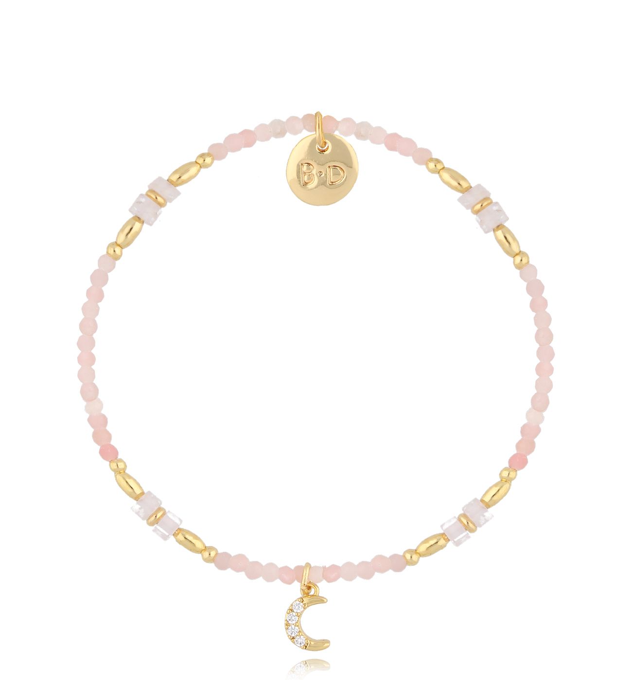 Bransoletka z różowymi opalami i kwarcami BTW2232