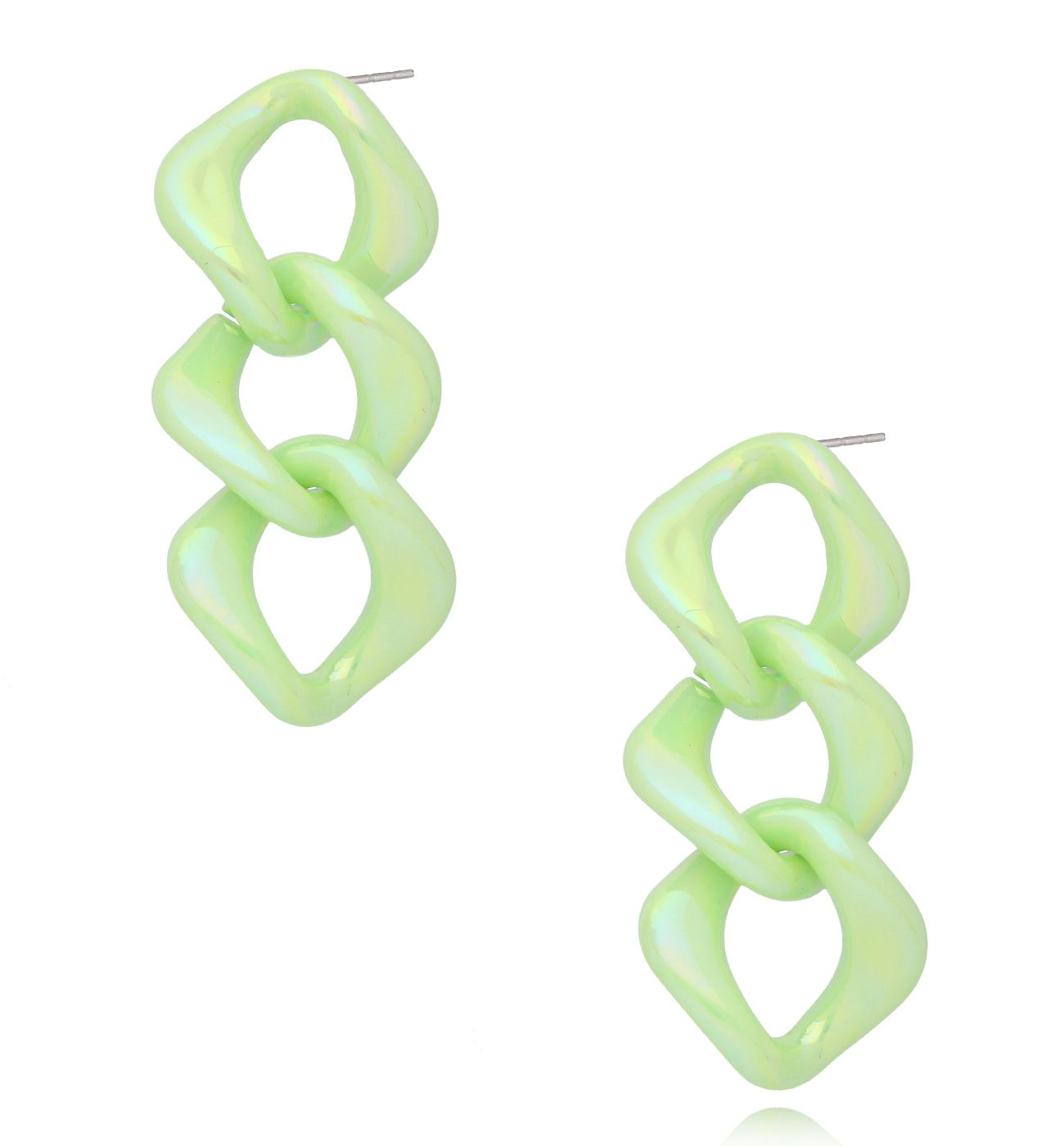 Kolczyki łańcuchy miętowe Selle KZA0176 - By Dziubeka