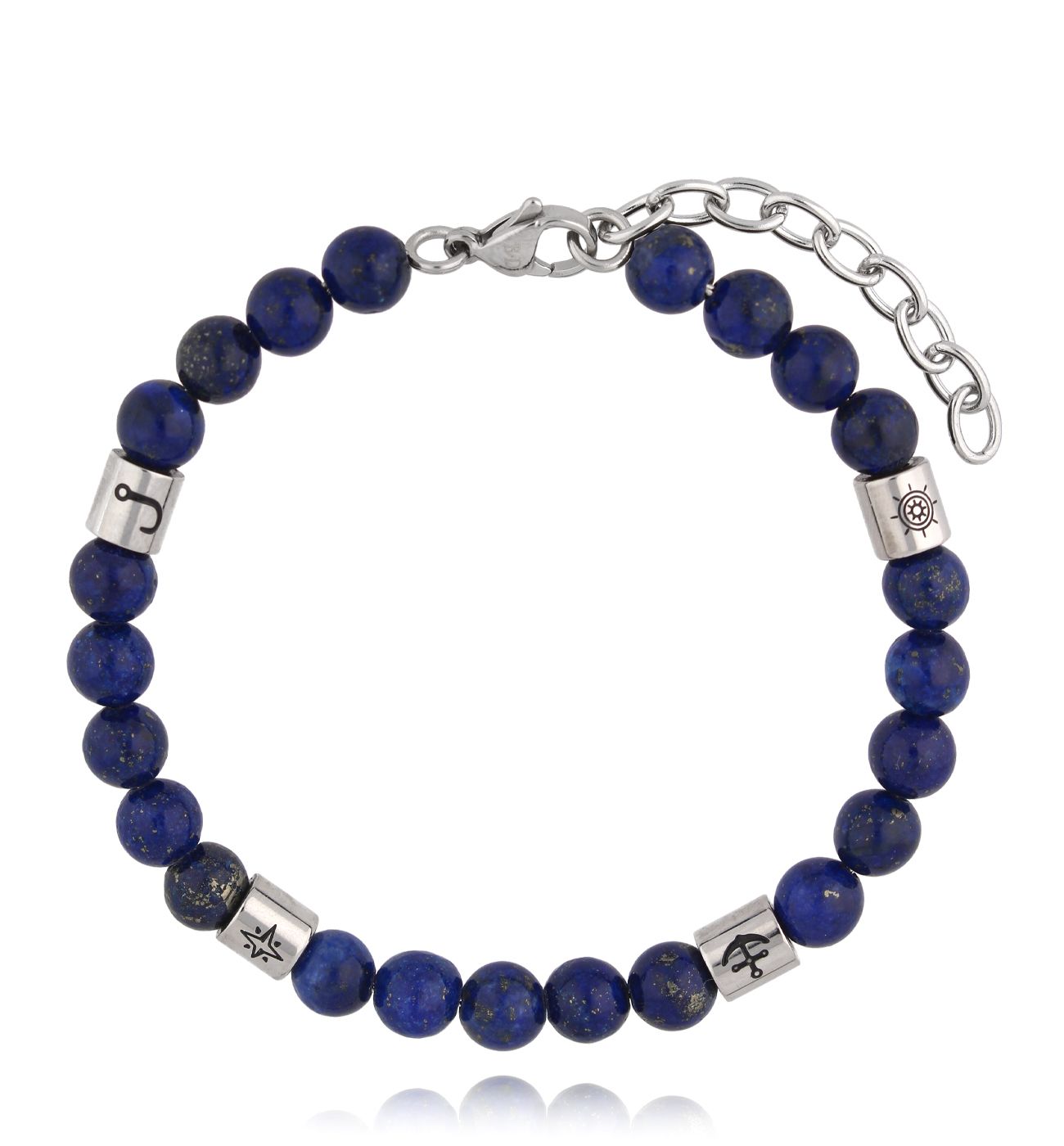 Bransoletka męska z lapisami Gunnar 43 - By Dziubeka