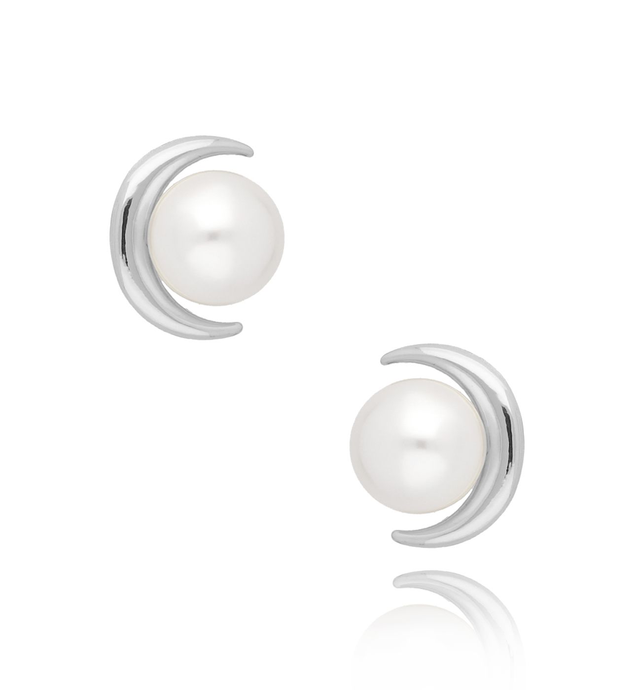 Kolczyki z perłami i księżycem - By Dziubeka