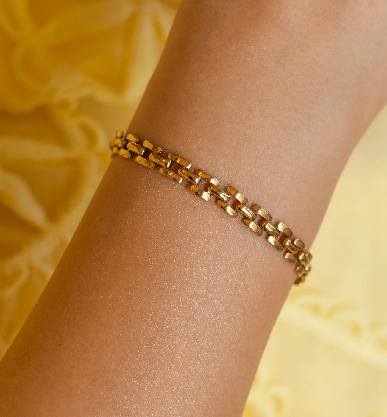 Bransoletka z łańcuszkiem złota BSY0382 - By Dziubeka