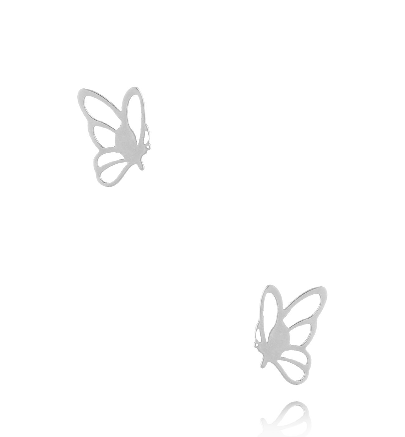 Kolczyki srebrne z motylkiem Godeliève KSE0131