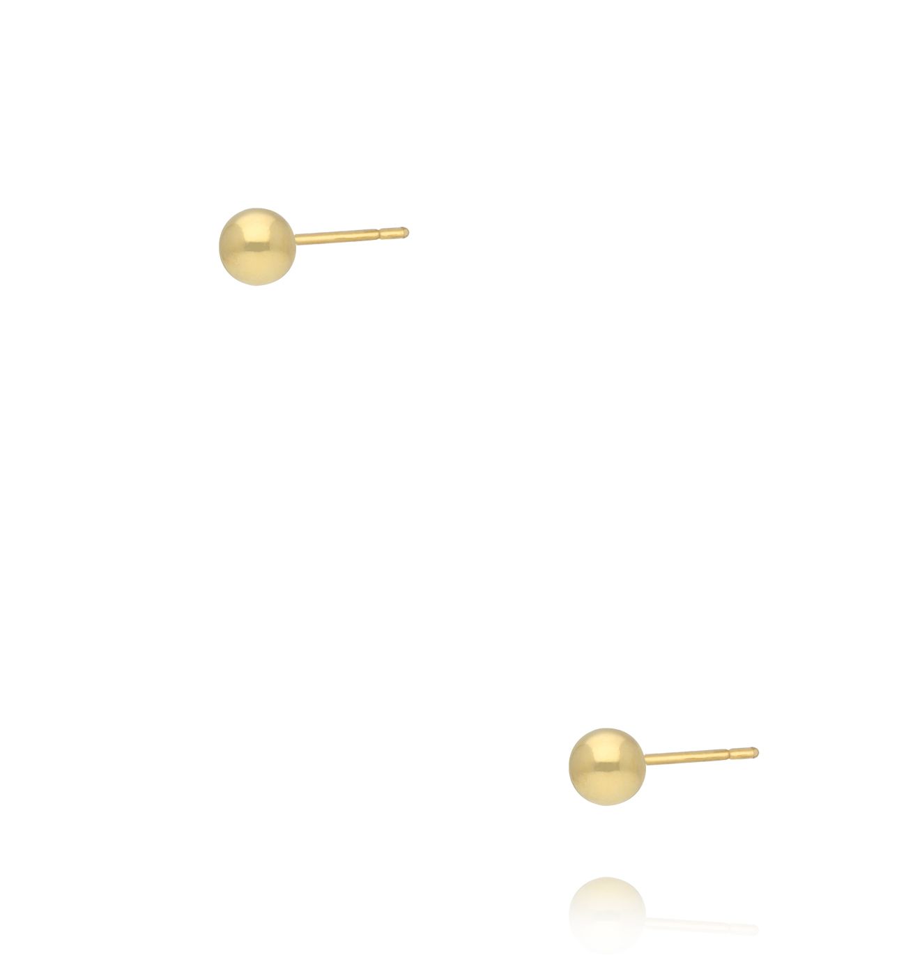 Kolczyki sztyfty kulki złocone KCA0074 - By Dziubeka