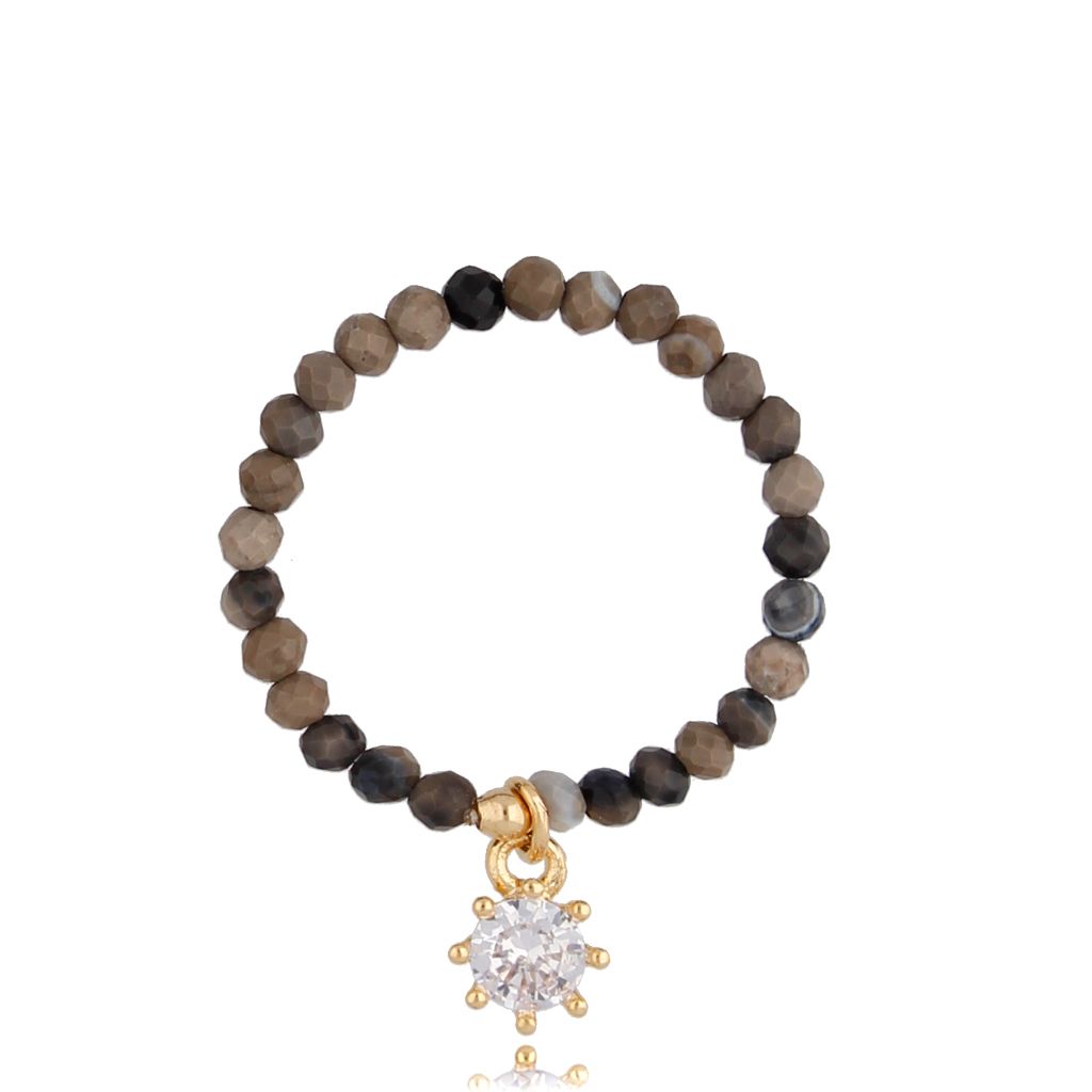 Pierścionek z agatami Margaret - By Dziubeka