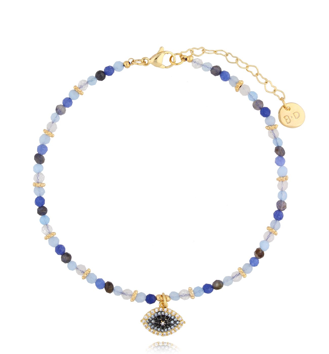 Bransoletka na nogę z kamieniami naturalnymi Amayas B - By Dziubeka