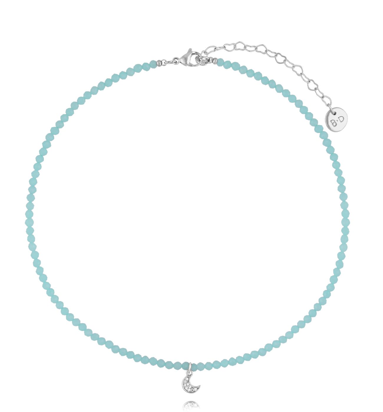 Naszyjnik turkusowy z księżycem - By Dziubeka