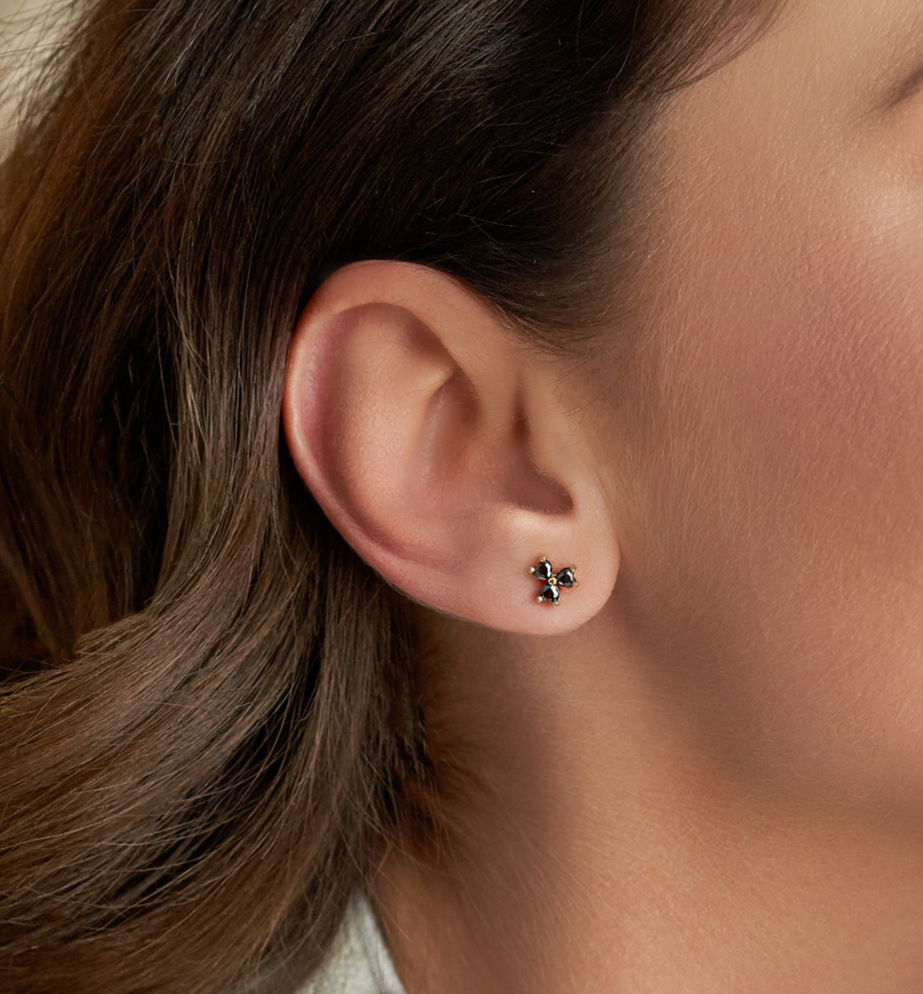 Kolczyki czarne z cyrkoniami Cassie KSA0683