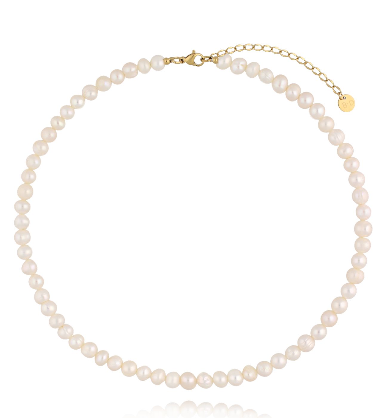 Naszyjnik ze średnich pereł - By Dziubeka