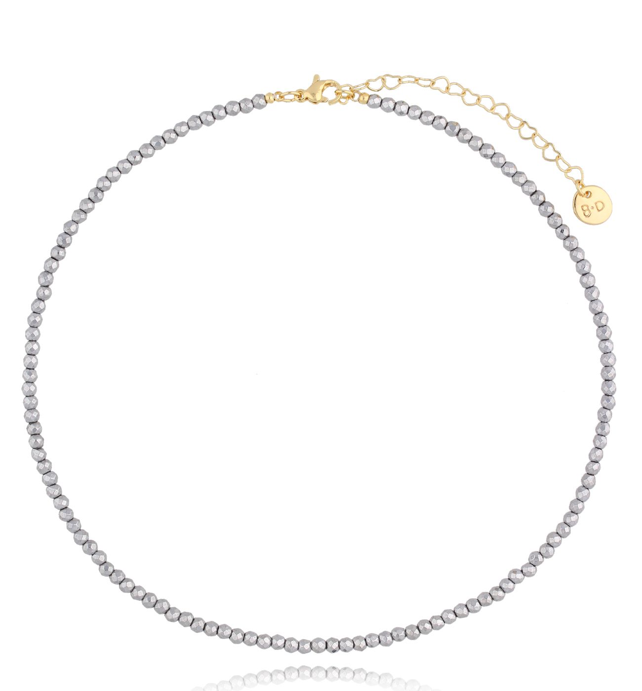 Naszyjnik ze srebrnymi hematytami Fina NTW1079