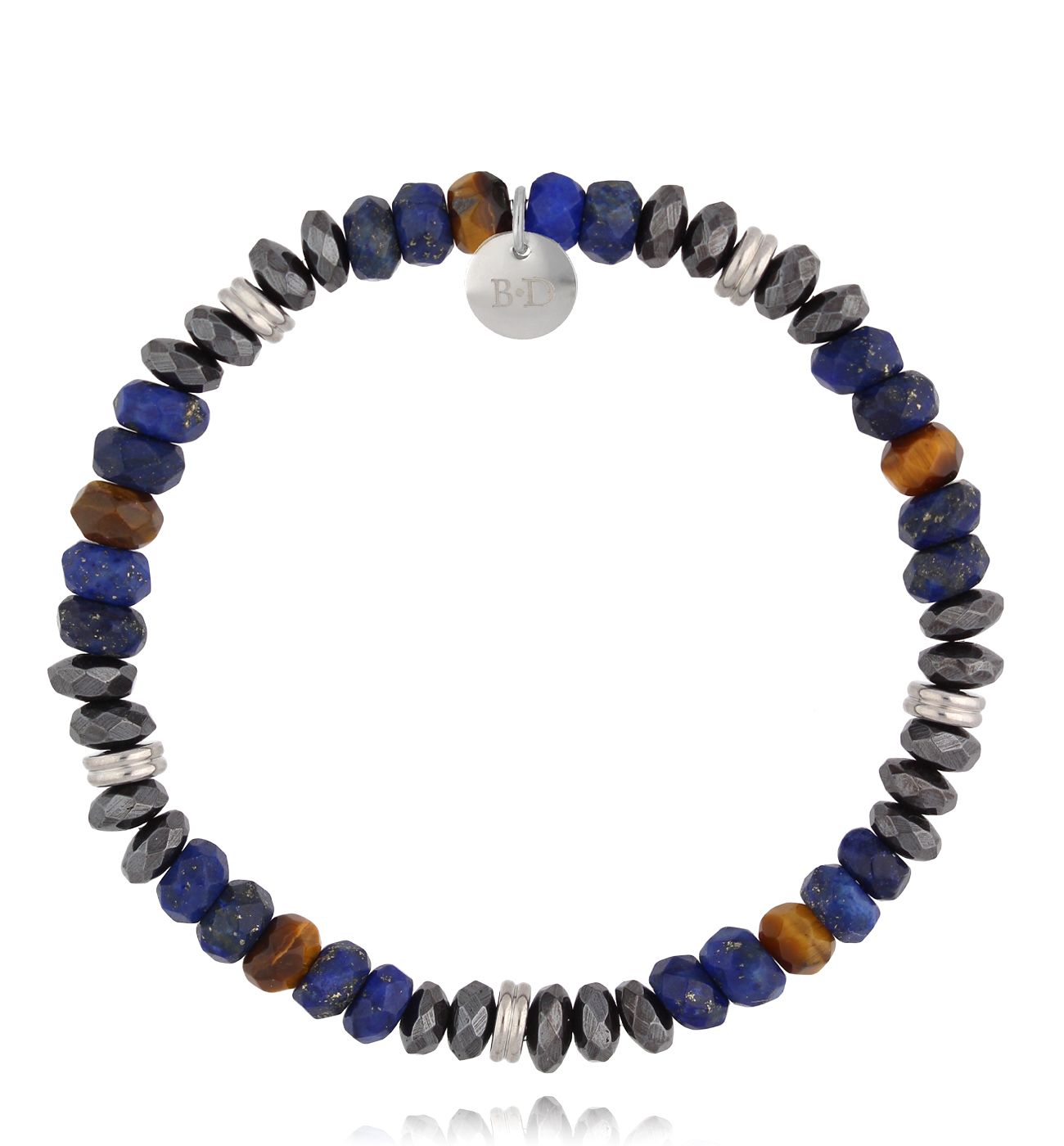 Bransoletka z hematytami i lapisami Eindridi 92 - By Dziubeka