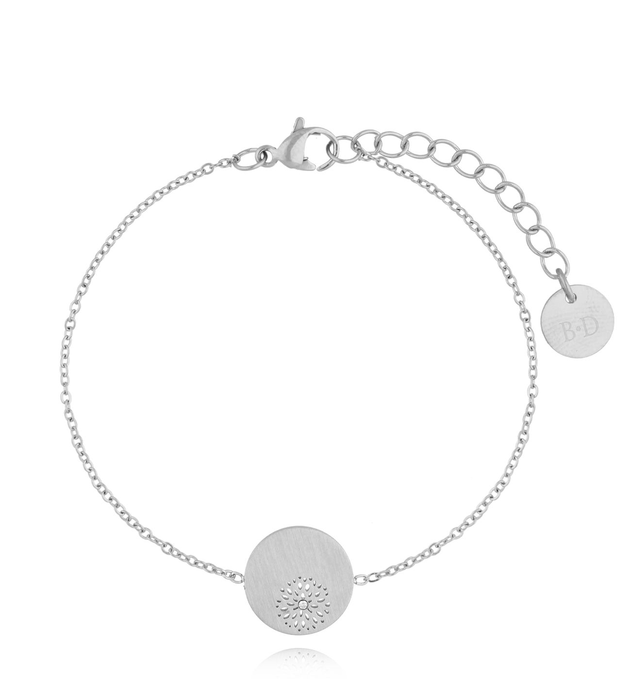 Bransoletka srebrna z blaszką Lace BSA0471