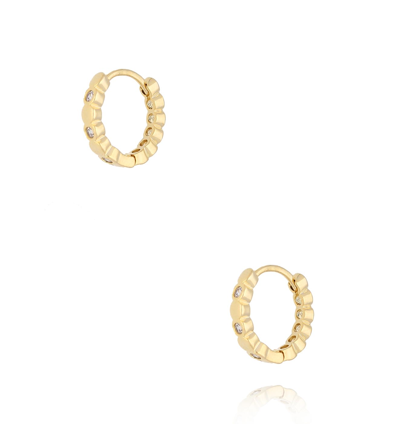 Kolczyki okrągłe złote - By Dziubeka