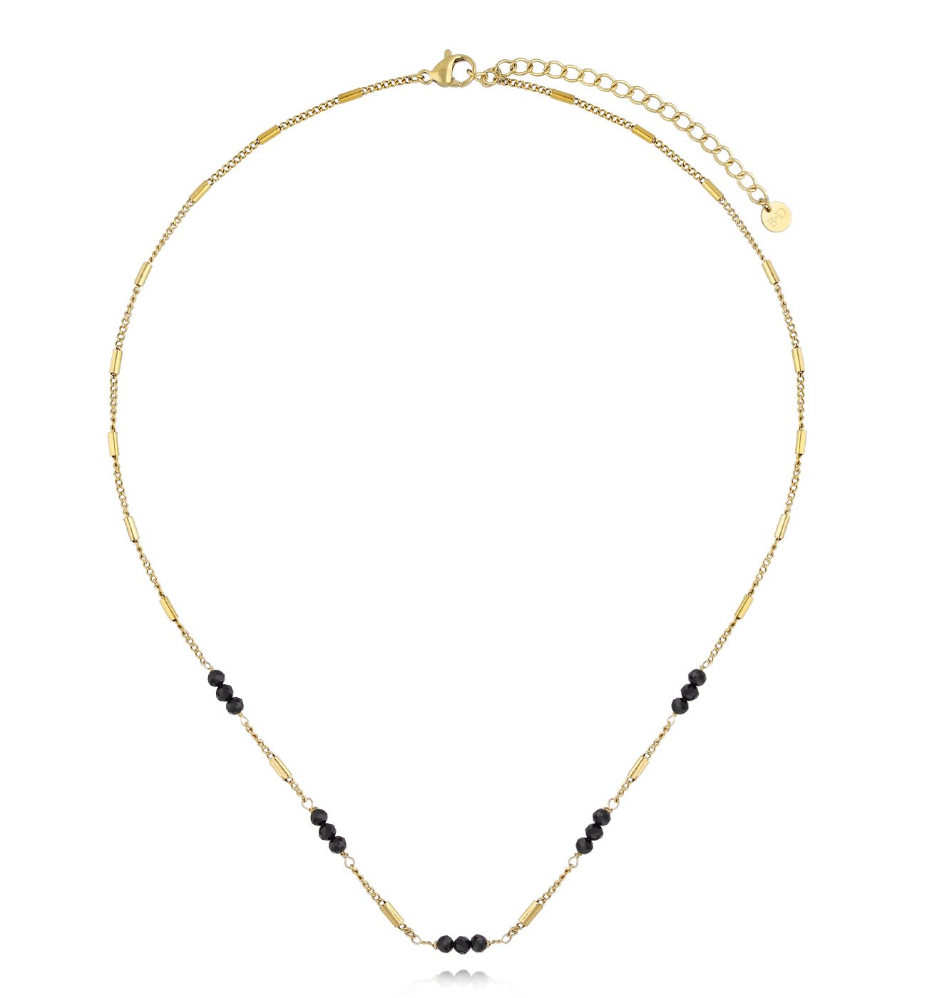Naszyjnik z czarnymi agatami Blessing NPA1293