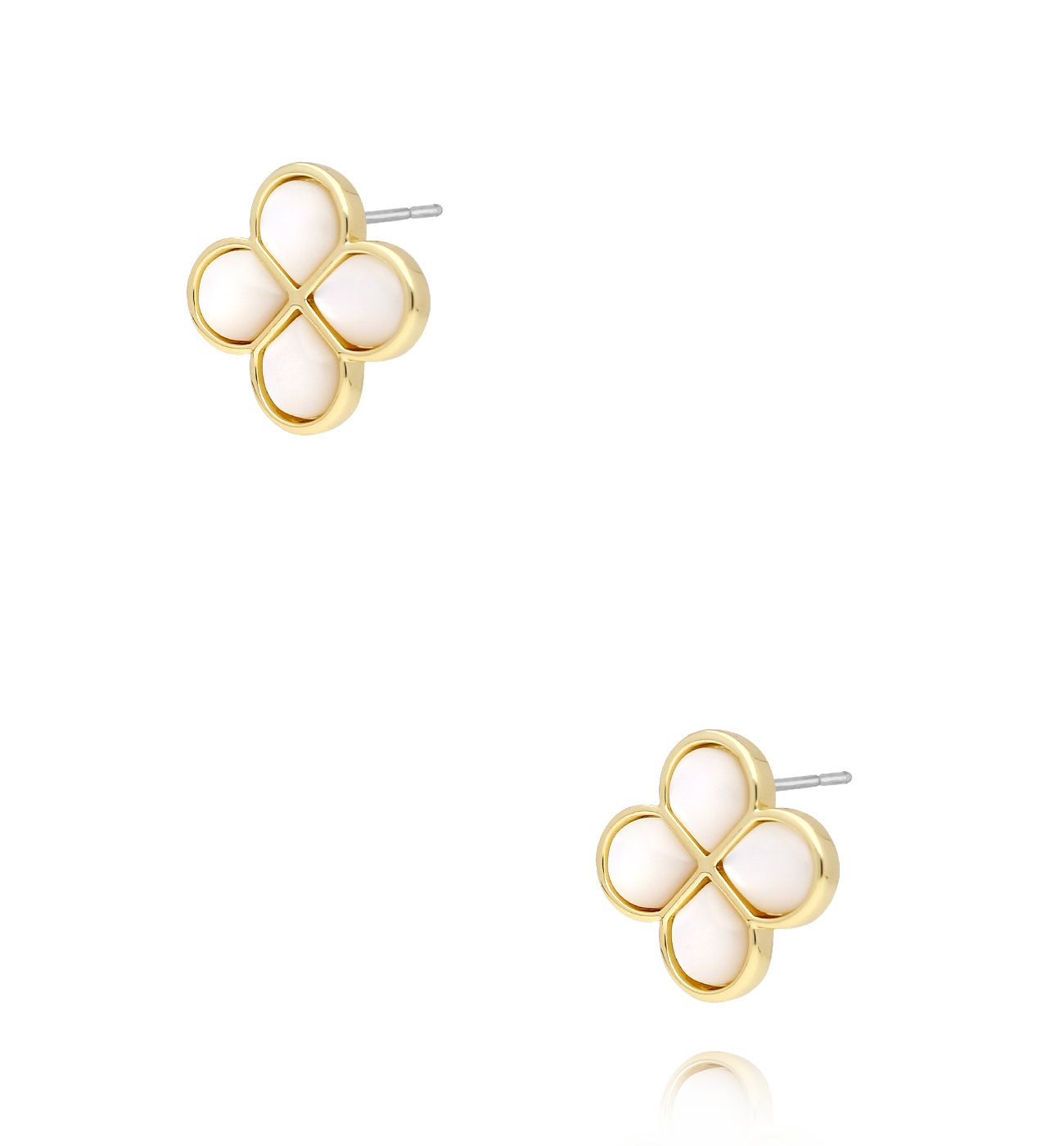 Kolczyki koniczynki złote KLU0022 - By Dziubeka