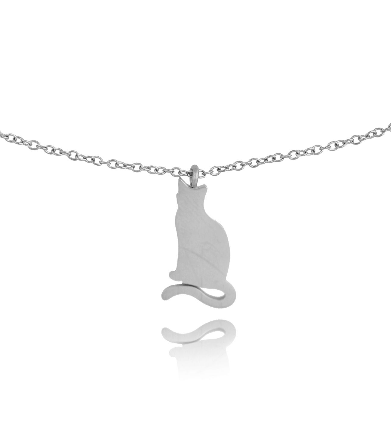 Naszyjnik srebrny z kotkiem ze stali szlachetnej NPS0019 - By Dziubeka
