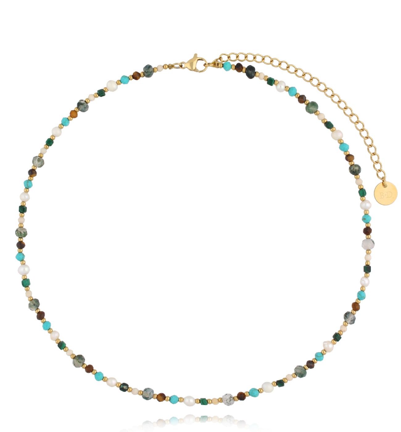 Naszyjnik kolorowy z kamieniami naturalnymi Latifa - By Dziubeka