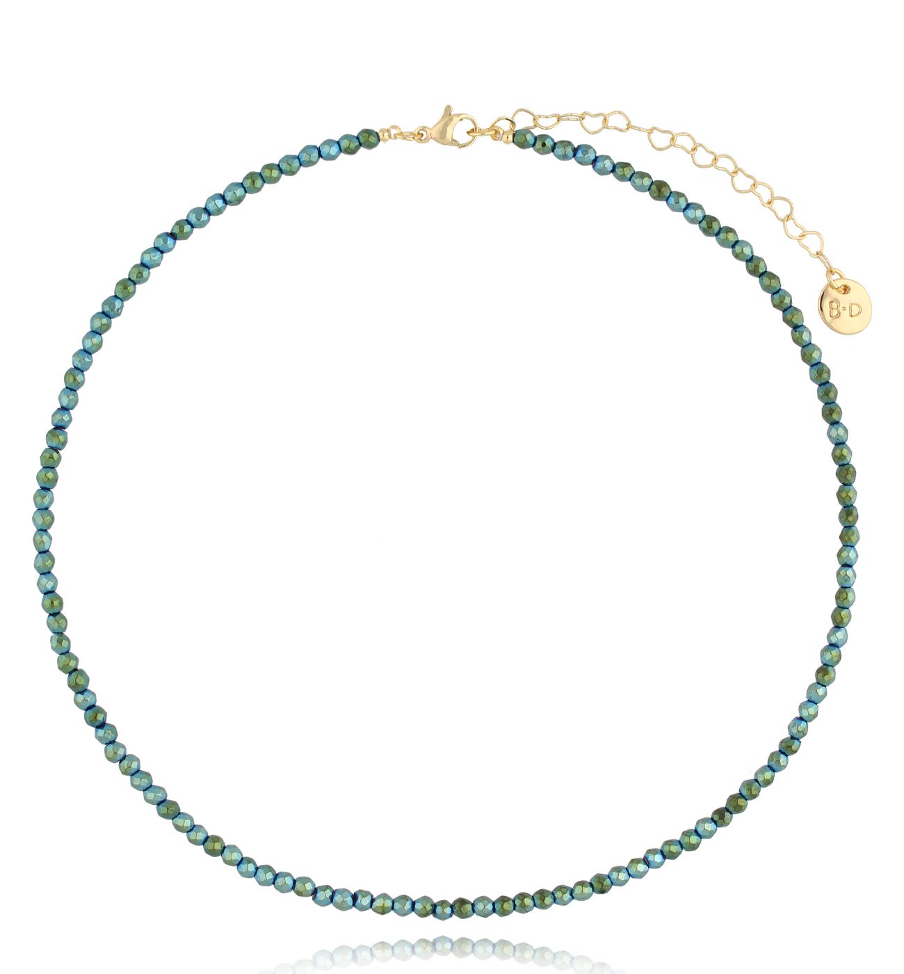 Naszyjnik z zielonymi hematytami Fina - By Dziubeka