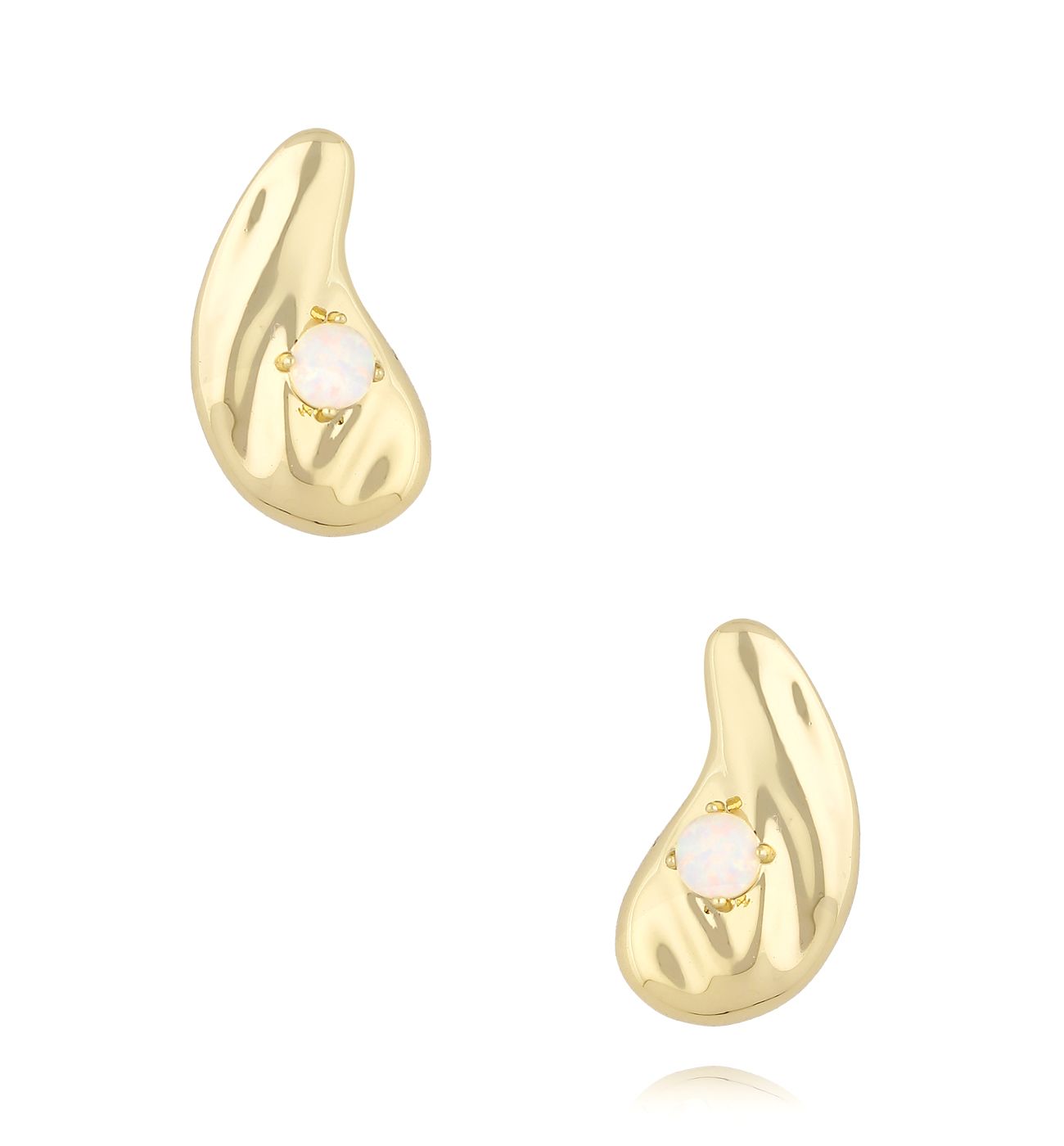 Kolczyki łezki złote KLU0025 - By Dziubeka