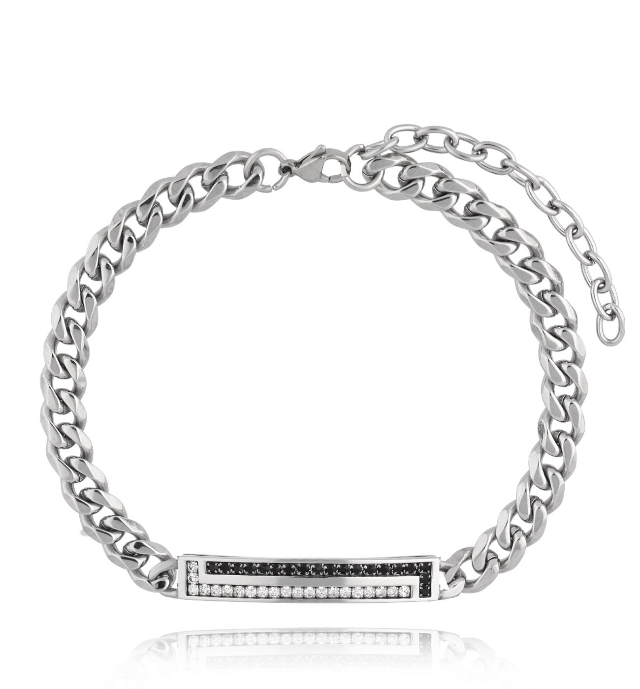 Bransoletka męska srebrna z łańcuchem Arnvid III BMITC0562