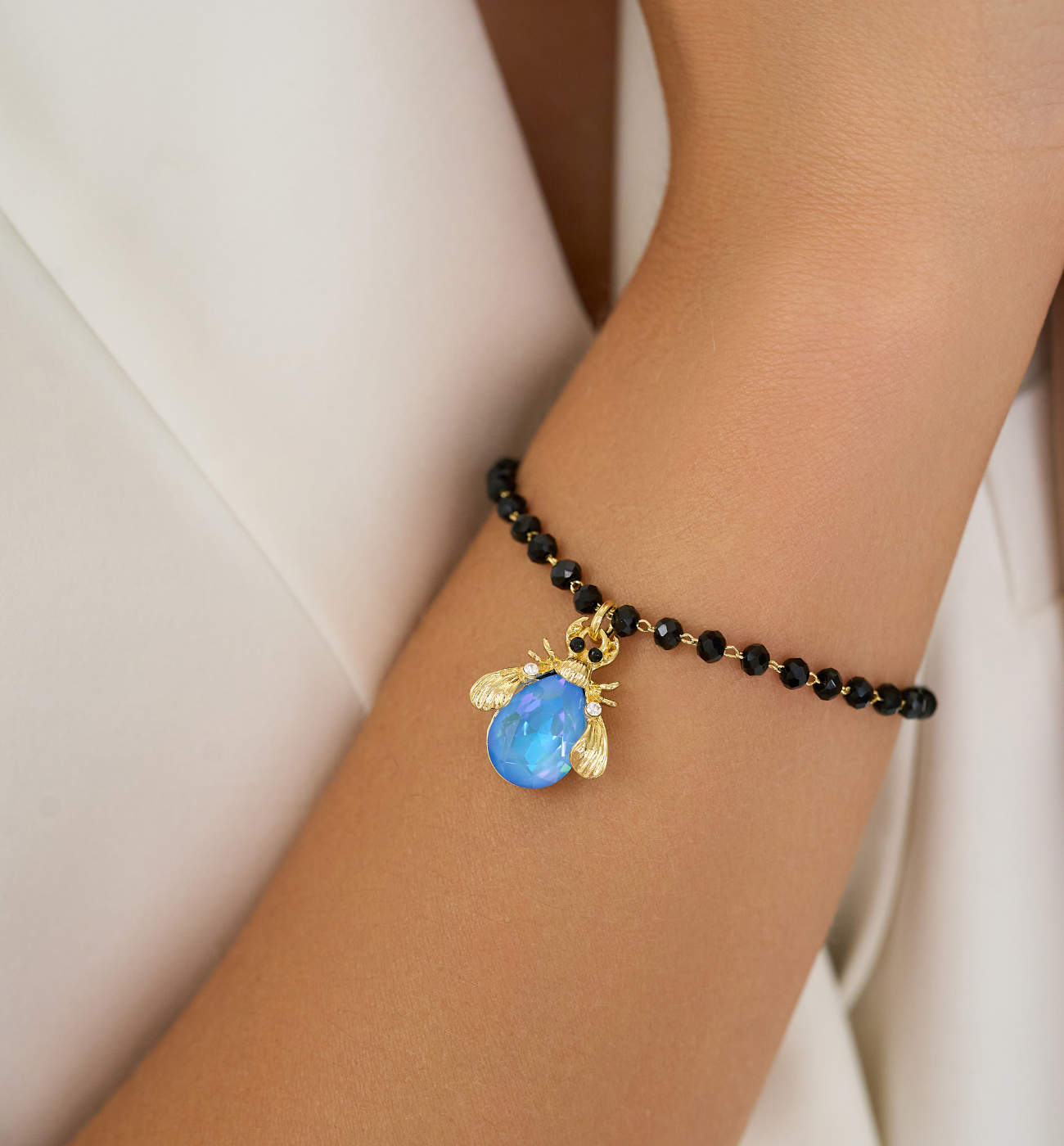 Bransoletka z niebieskim owadem Midnight BMI0190